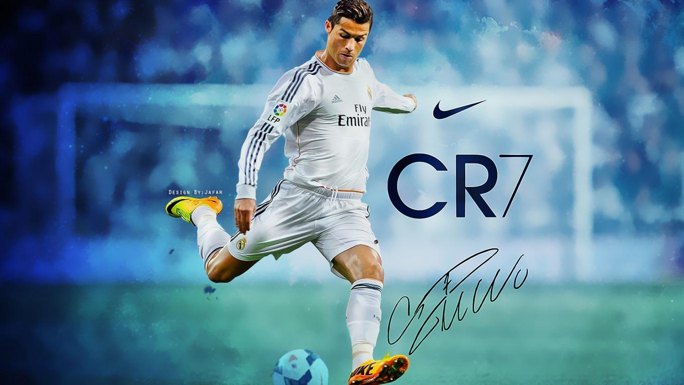 1366x768 Cristiano Ronaldo FIFA BALLON DOR 2015 Wallpaper 06