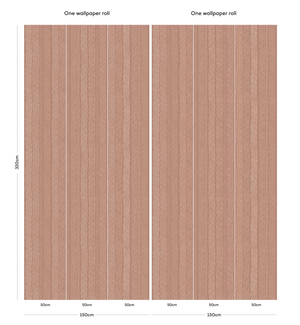 1000x1084 Orange Modern Scandinavian Stripe Wallpaper