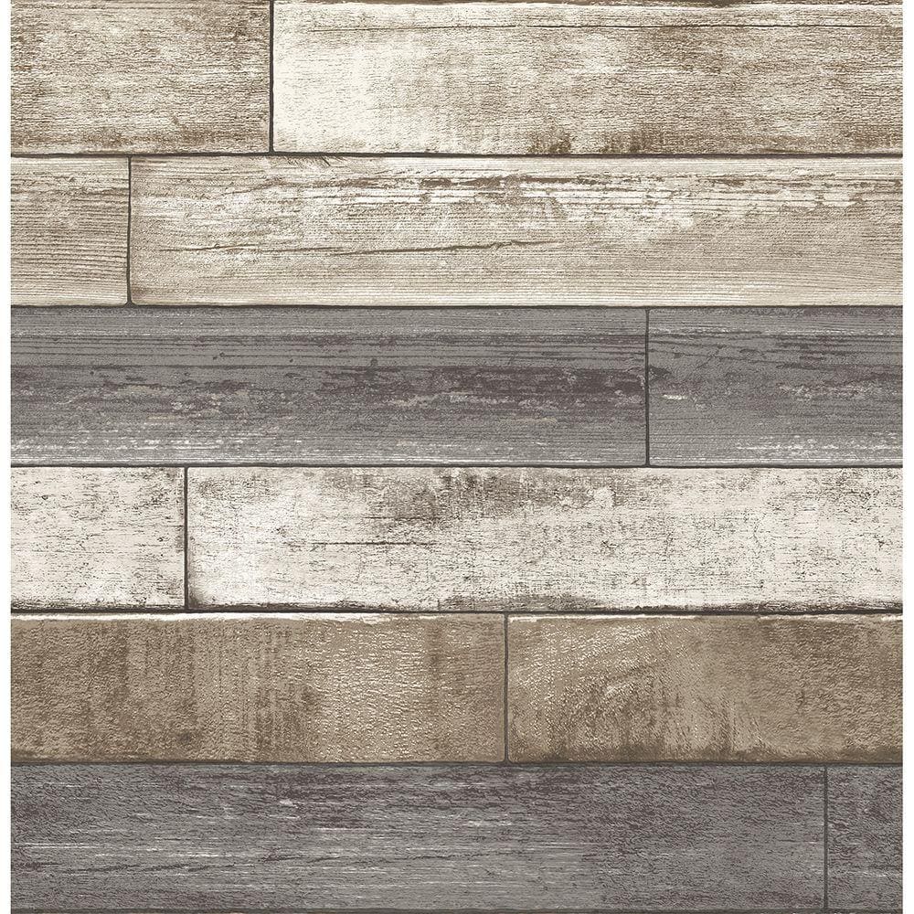 1000x1000 Brewster Weathered Plank Grey Wood Texture Grey Wallpaper Sample 2701 22345SAM Home Depot