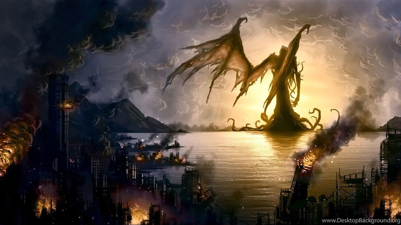 1366x768 The Angel Of Death Has Destroyed The Coastal City Wallpaper And. Desktop Background