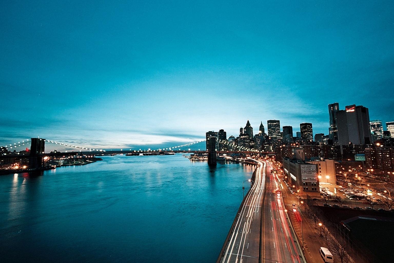 1536x1025 City Coast Night Light Wallpaper