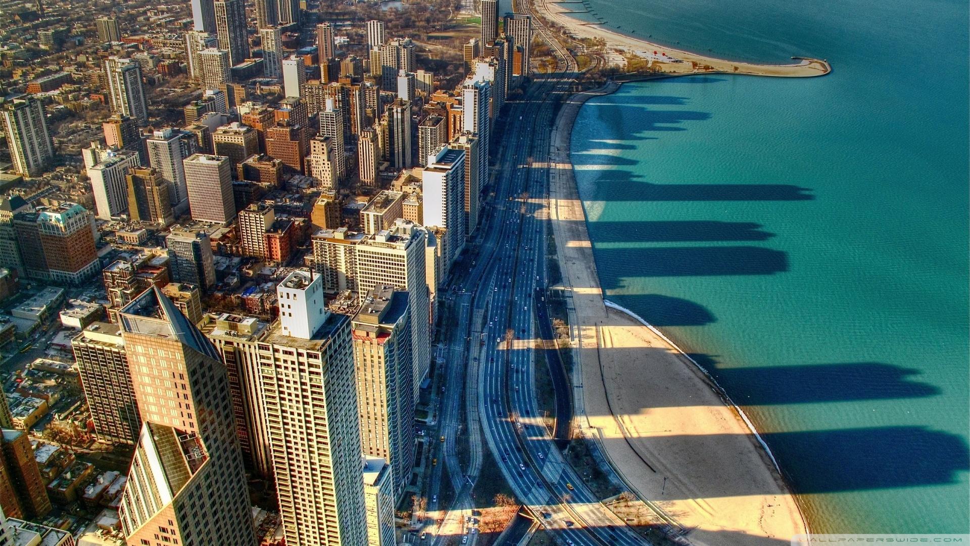 1920x1080 Chicago Beach Ultra HD Desktop Background Wallpaper for