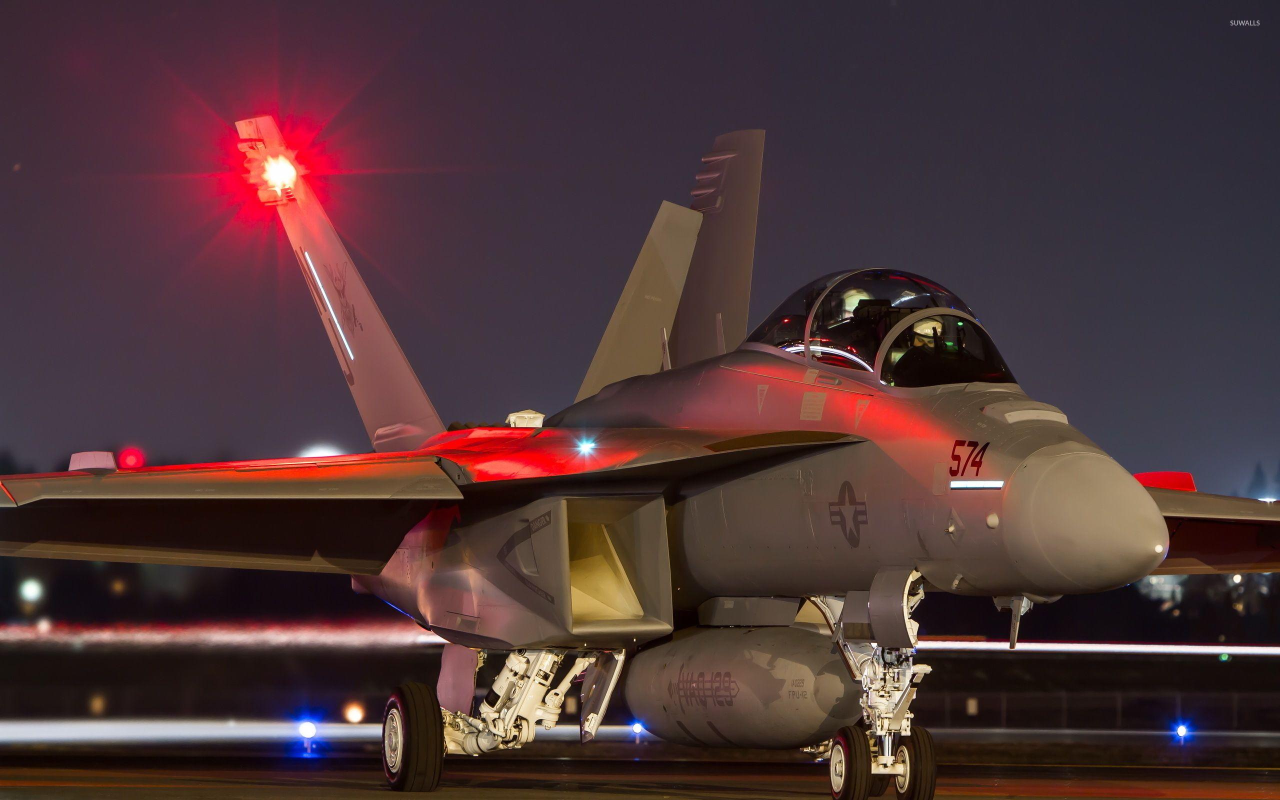 2560x1600 Boeing EA 18G Growler Preparing To Take Off Wallpaper