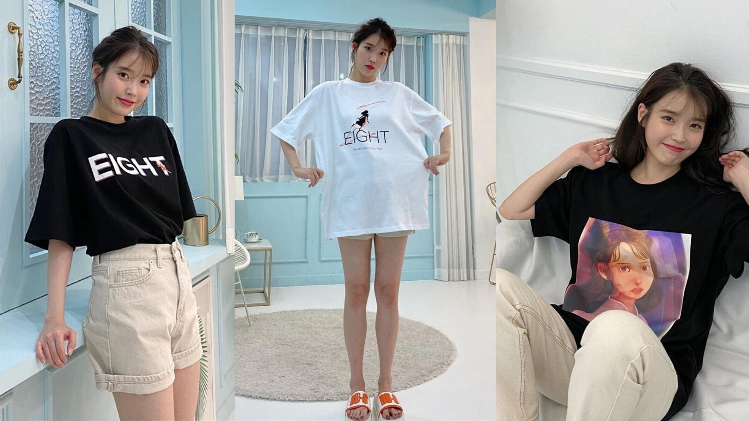 2560x1440 IU Shows Off Her 'Eight' T Shirts Collection In Latest Instagram Update