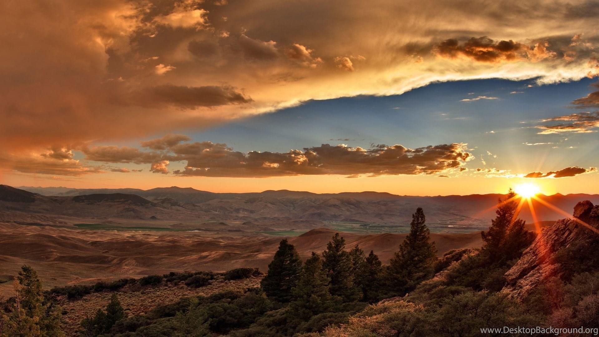 1920x1080 Beautiful Mountain Sunset Wallpaper. Desktop Background