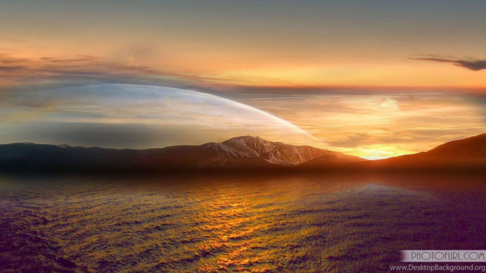1600x900 Beautiful Mountain Sunset Wallpaper Desktop Background