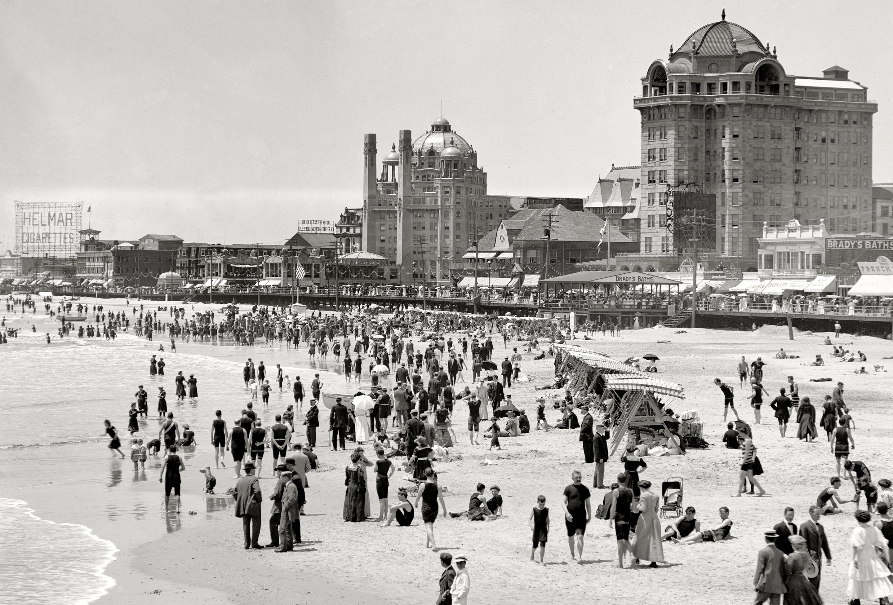 2880x1952 Desktop Wallpaper USA 1915 beaches People Cities 2880x1952