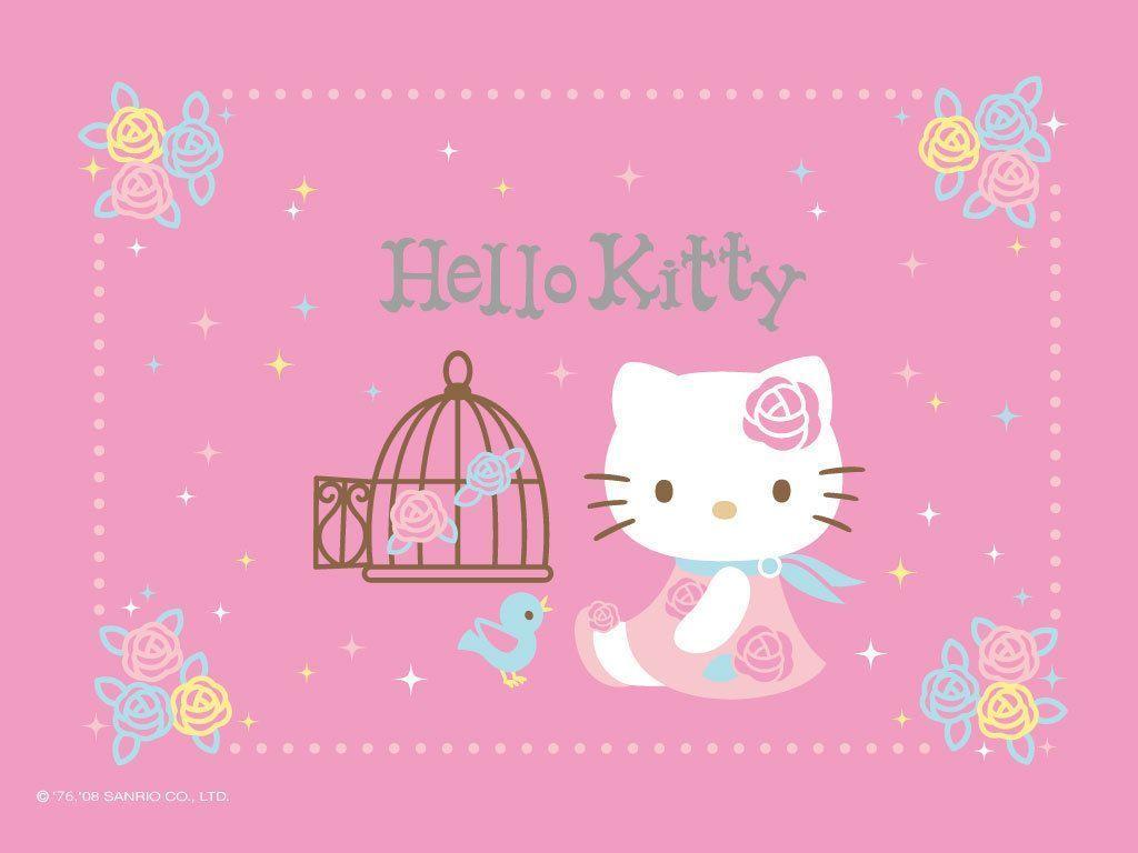 1024x768 Black Hello Kitty Wallpaper