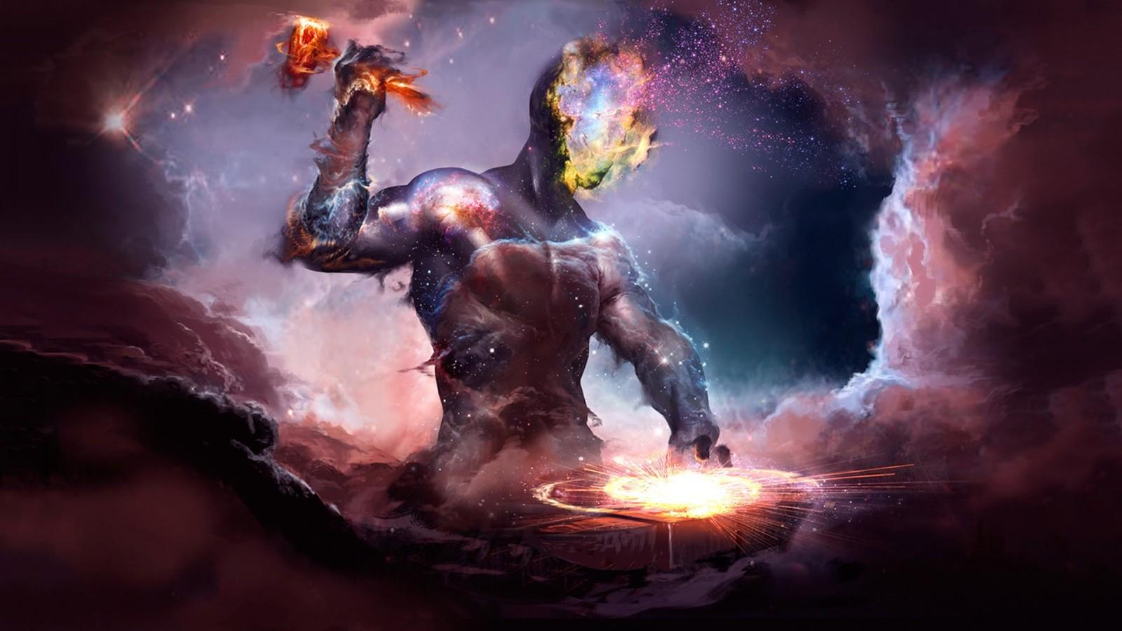 1600x900 gods, hammer, mythology, screenshot, computer wallpaper, fictional character, special effects, geological phenomenon. Mocah HD Wallpaper