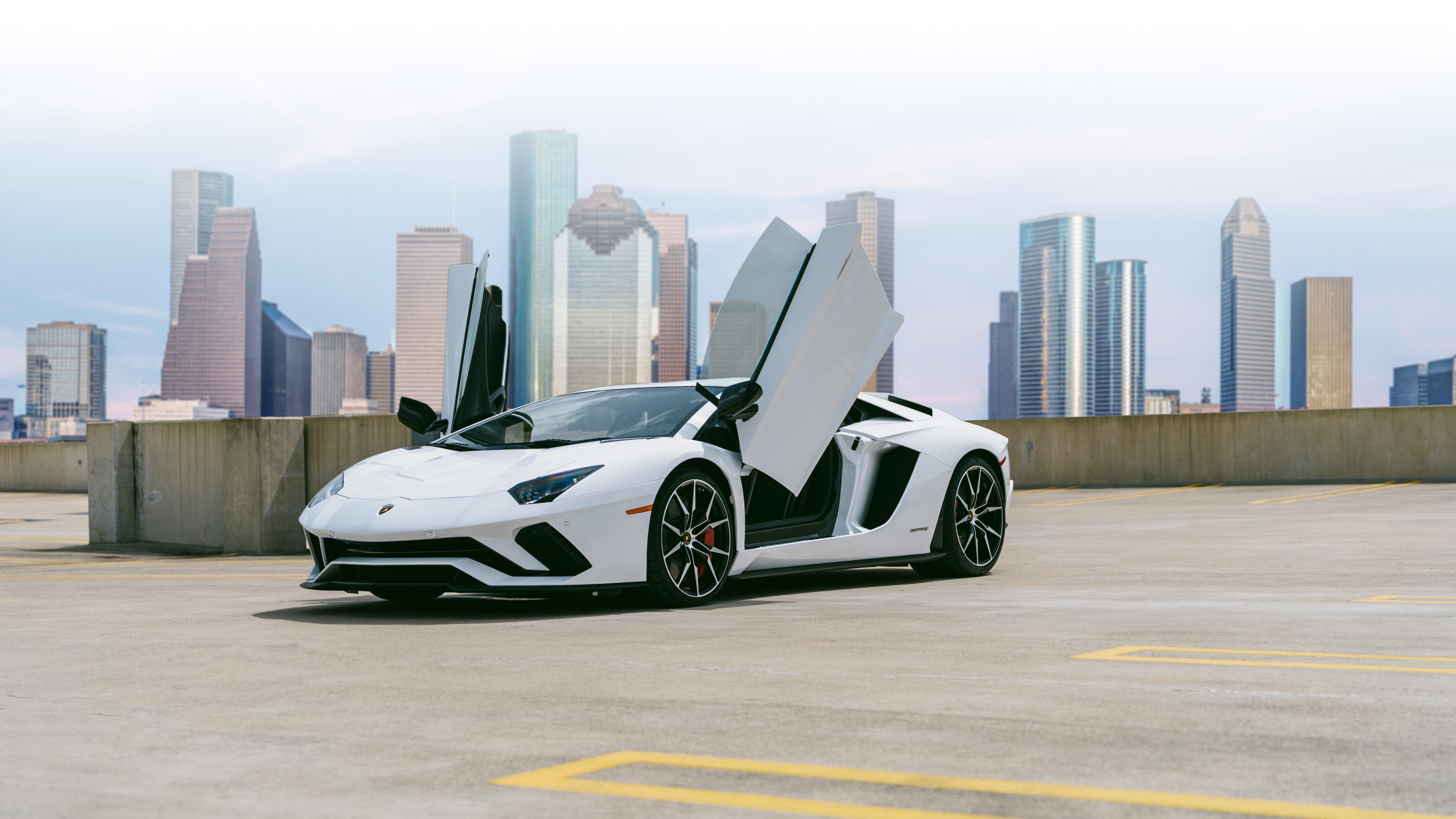 6000x3375 White Lamborghini Aventador 5k 2018 1280x1024 Resolution HD 4k Wallpaper, Image, Background, Photo and Picture
