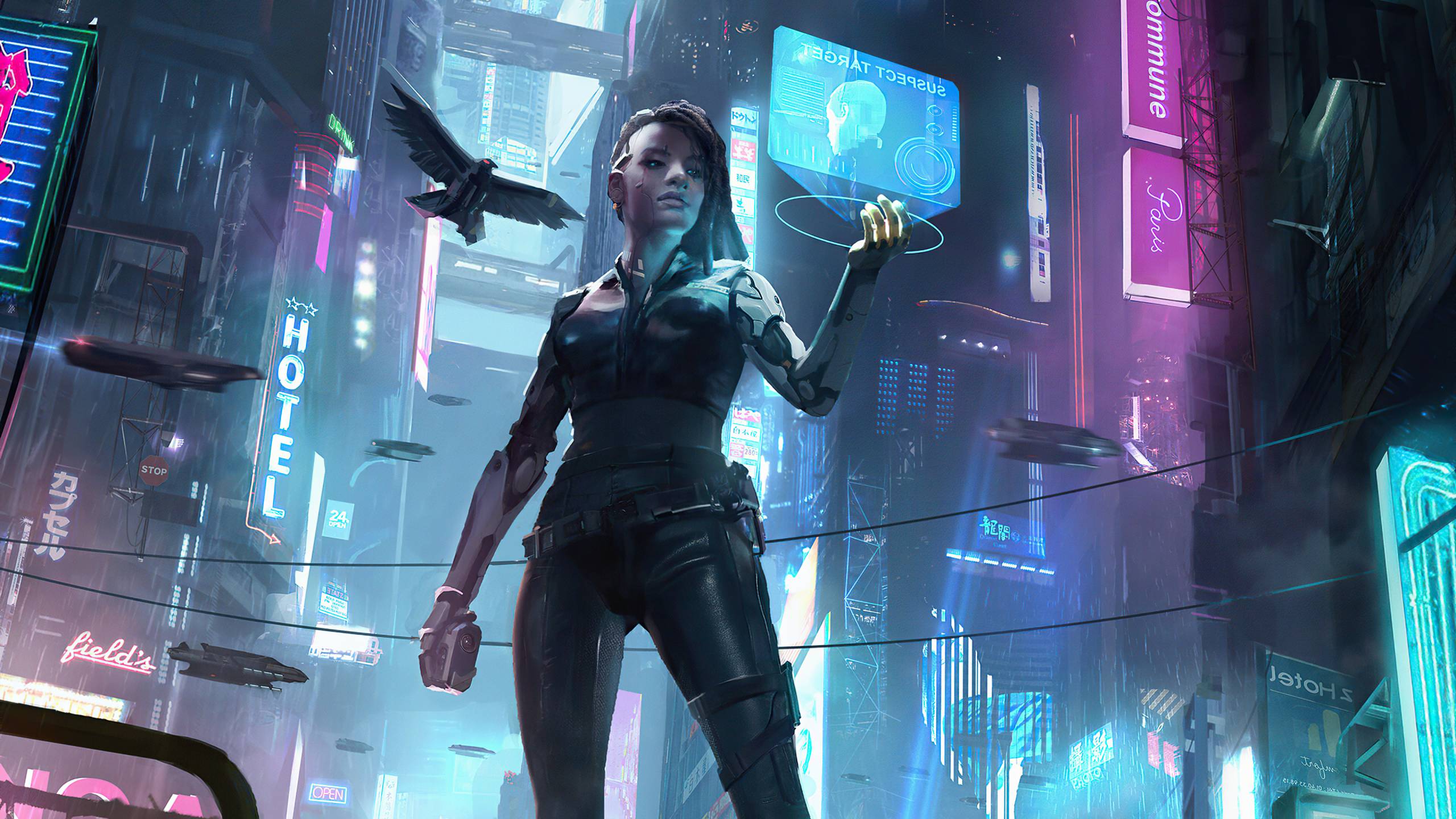 2560x1440 Cyborg Futuristic Cyberpunk Girl 1440P Resolution Wallpaper, HD Artist 4K Wallpaper, Image, Photo and Background