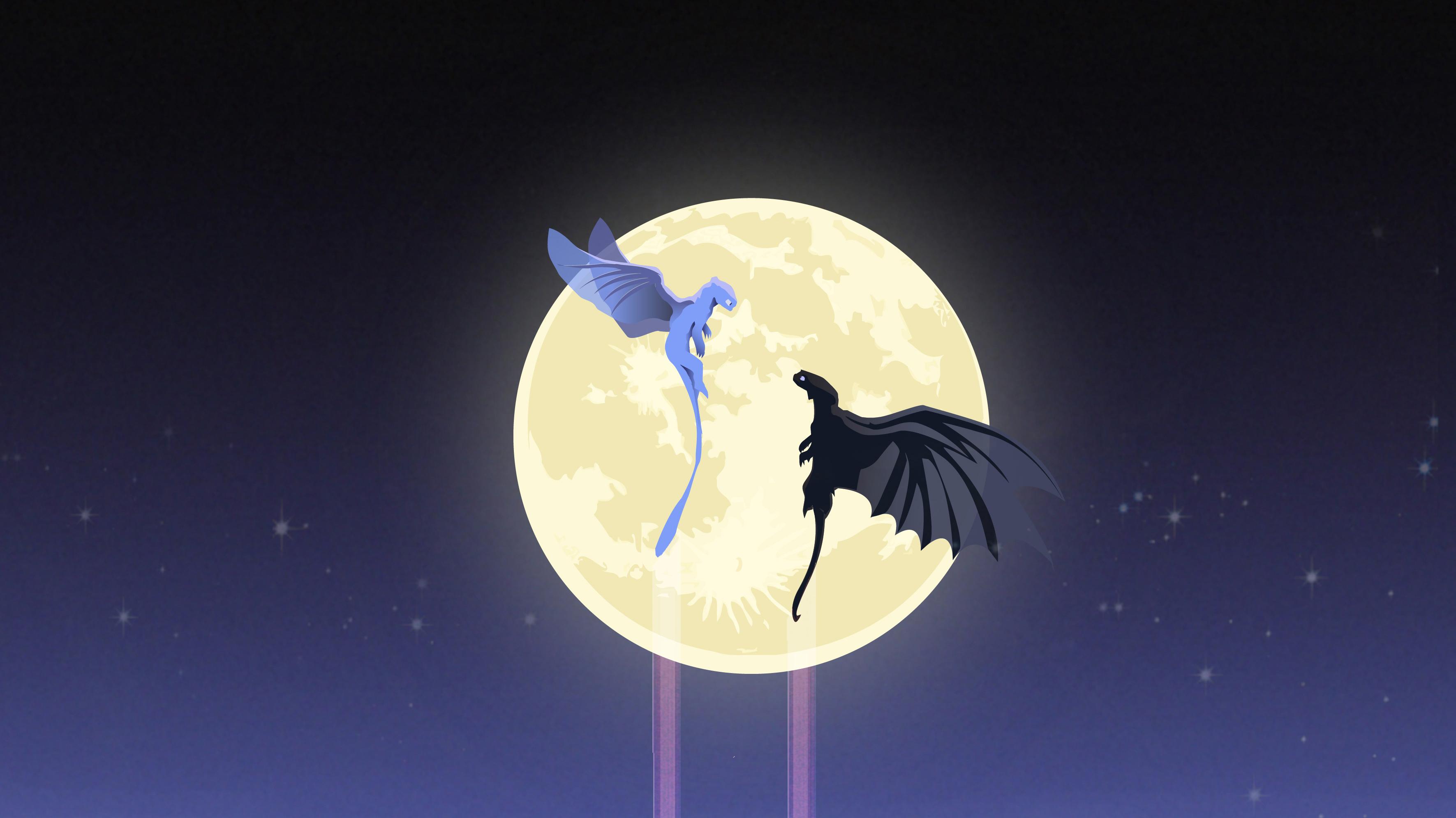 3542x1992 Light Fury And Night Fury