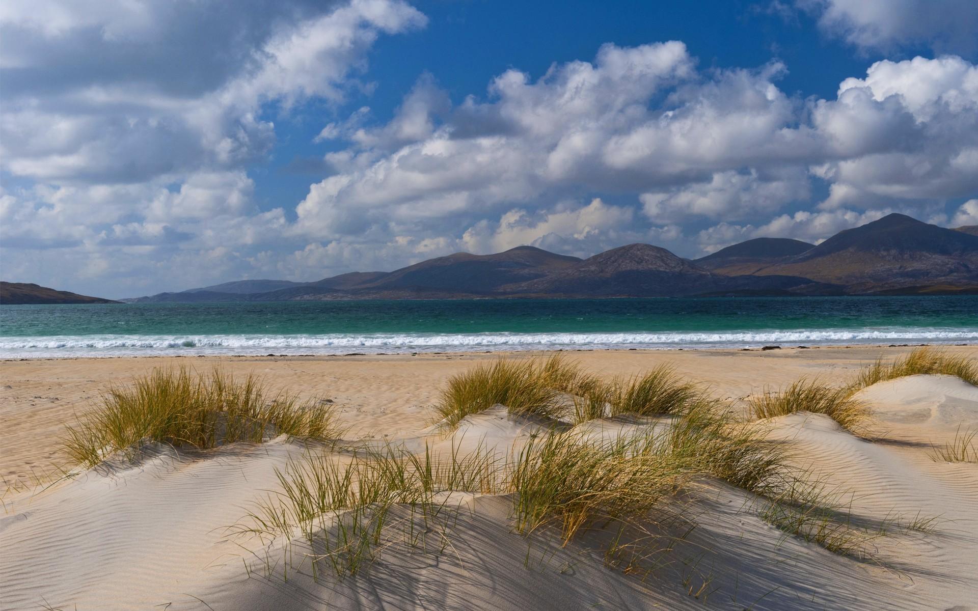 1920x1200 Sea Beach Sand Dunes HD wallpaper