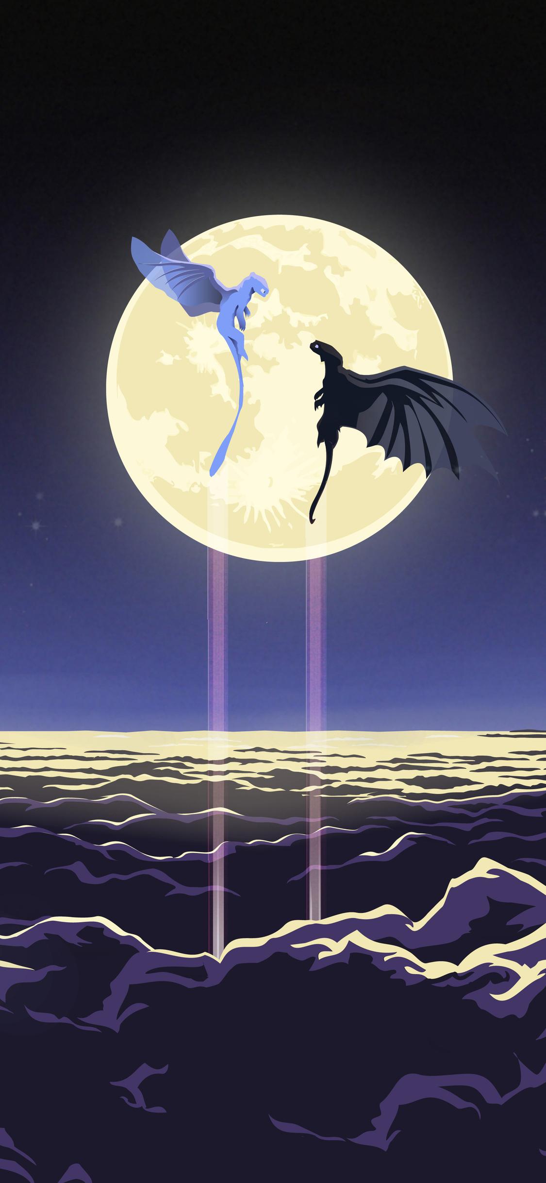 1125x2436 Toothless And Light Fury Artwork 4k iPhone XS, iPhone iPhone X HD 4k Wallpaper, Image, Background, Photo and Picture