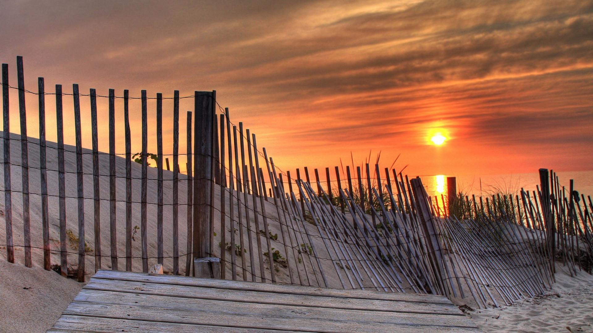 1920x1080 Free download Lovely Beach Sunset Fence Dune Landscape Wallpaper [1920x1080] for your Desktop, Mobile & Tablet. Explore Dune Wallpaper. Sand Dunes Wallpaper, Free UTV Wallpaper, Sand Rail Wallpaper