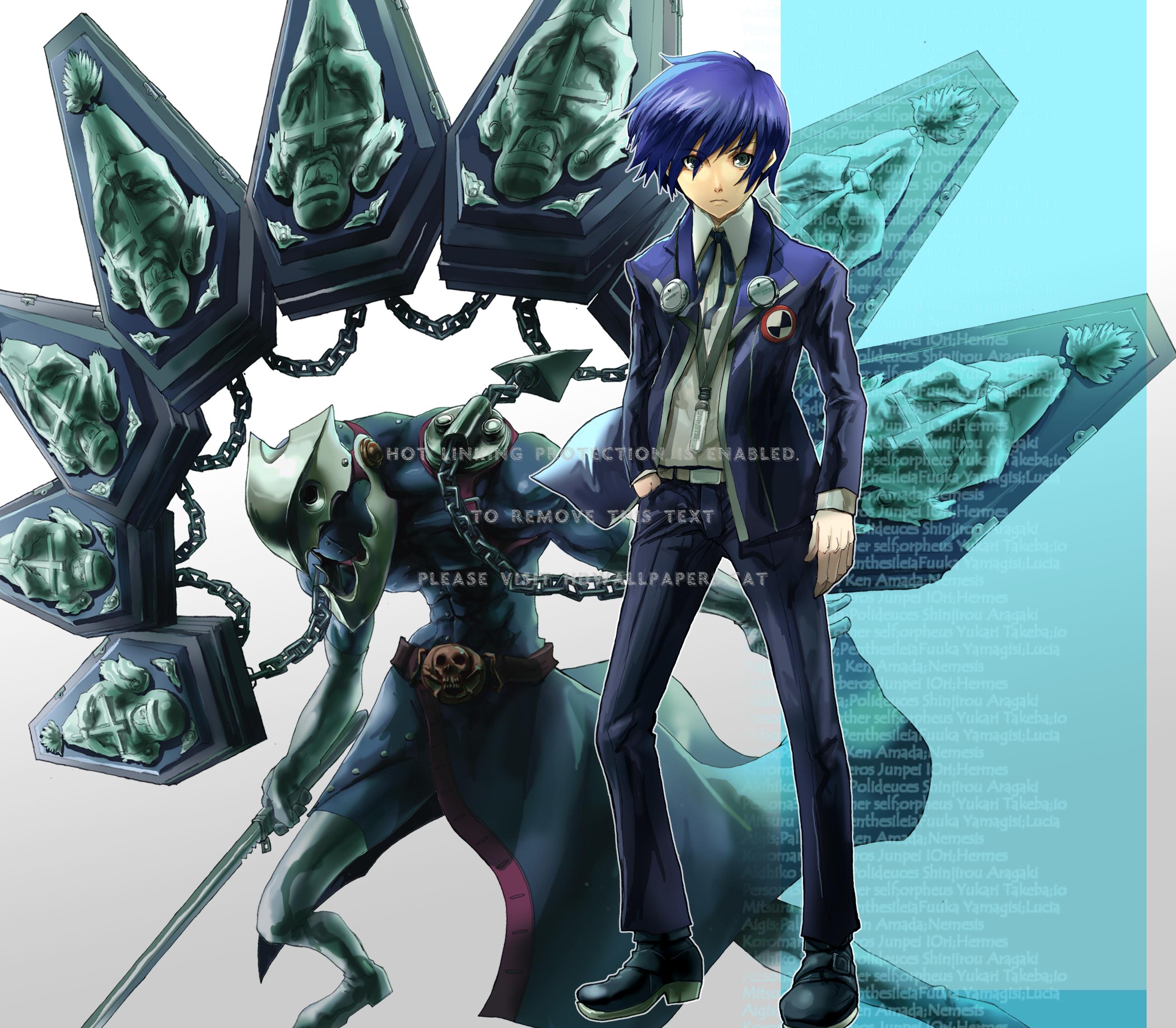 2598x2271 persona 3 minato & thanatos arisato shin