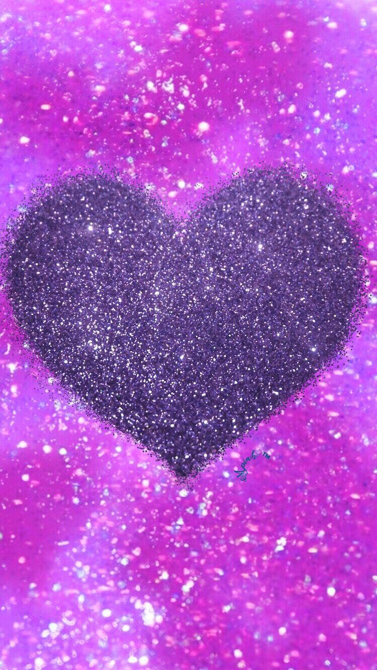 Purple Glitter Hearts Wallpapers - Top Free Purple Glitter Hearts  Backgrounds - WallpaperAccess