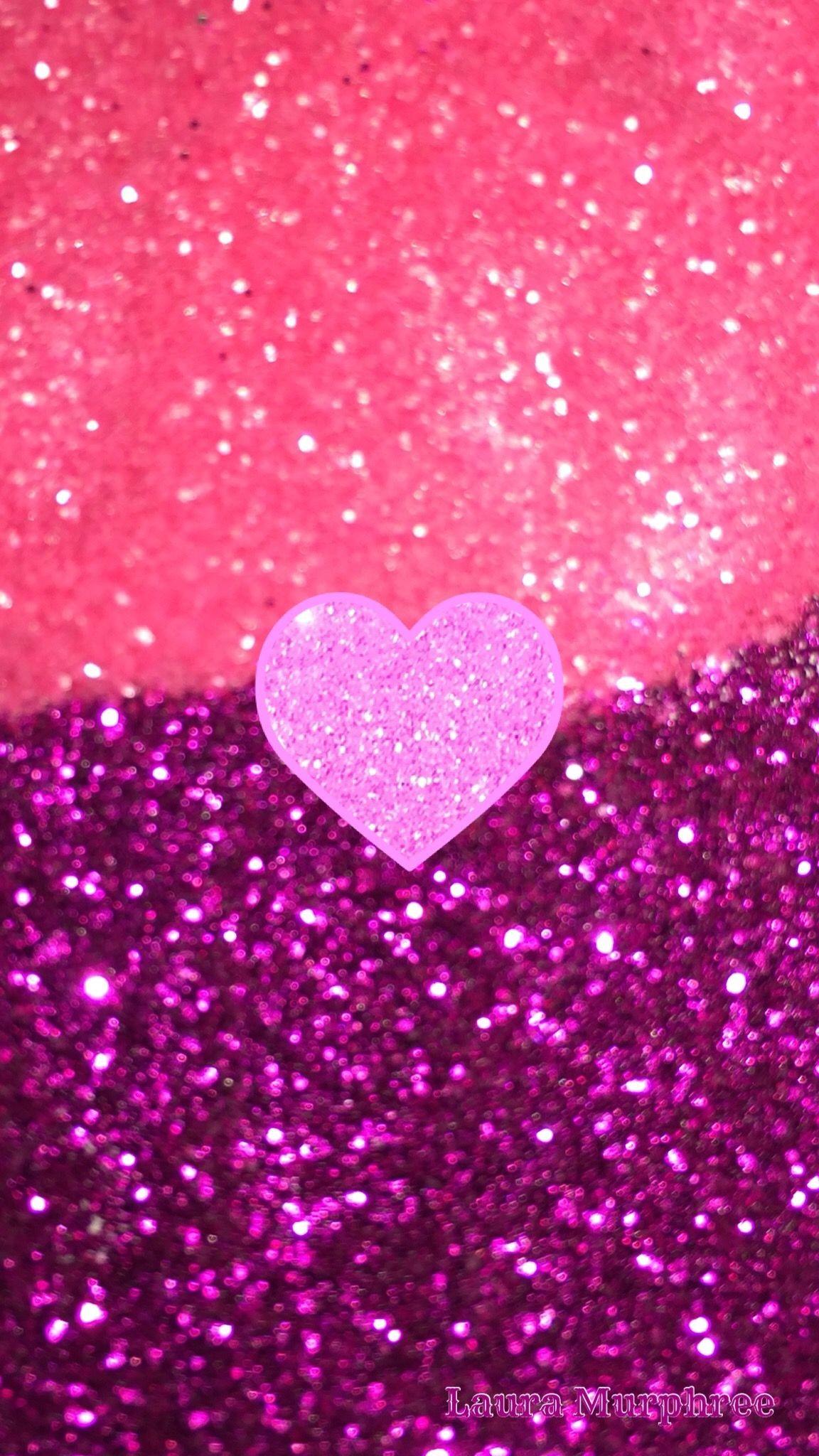 1152x2048 sparkling heart wallpaper, pink, glitter, heart, purple, violet