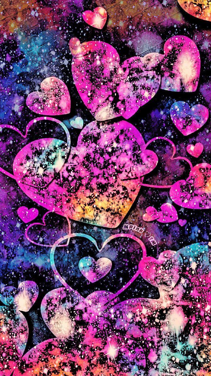 720x1280 Galaxy Hearts Wallpaper