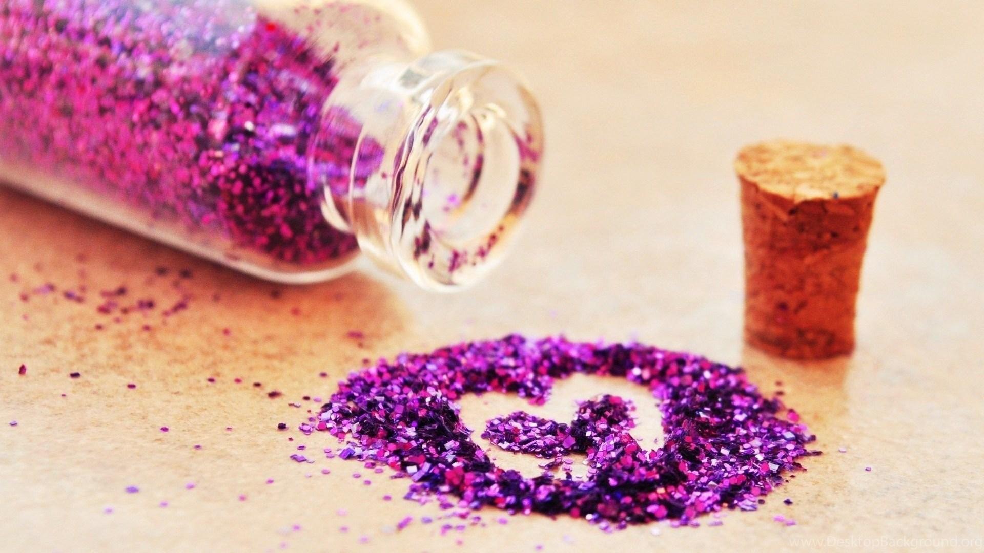 1920x1080 Glitter Heart Bottle Cork Purple Love HD Wallpaper WallpaperMe Desktop Background