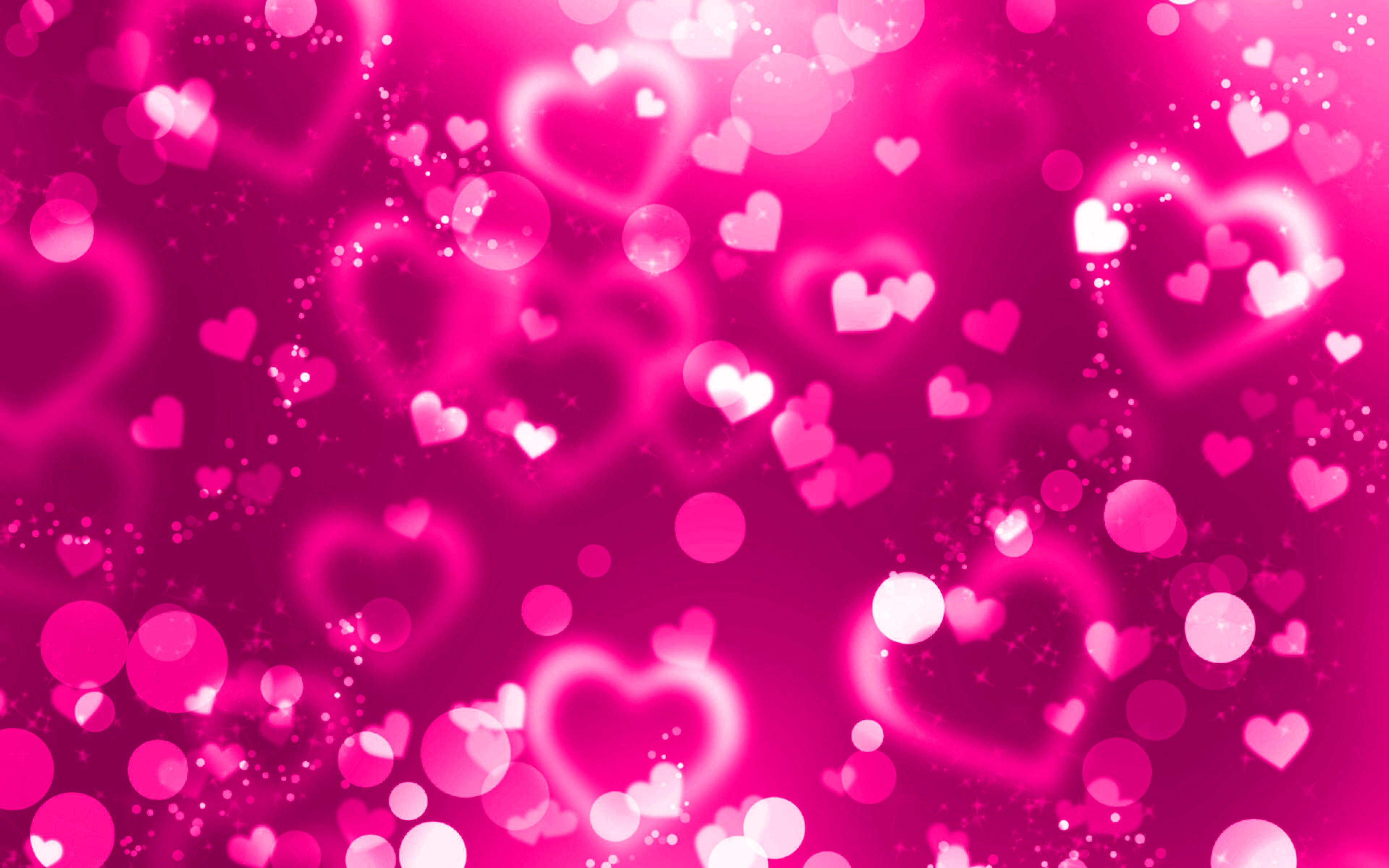 3840x2400 Download wallpaper purple glare hearts, 4k, purple glitter background, creative, love concepts, abstract hearts, purple hearts for desktop with resolution 3840x2400. High Quality HD picture wallpaper