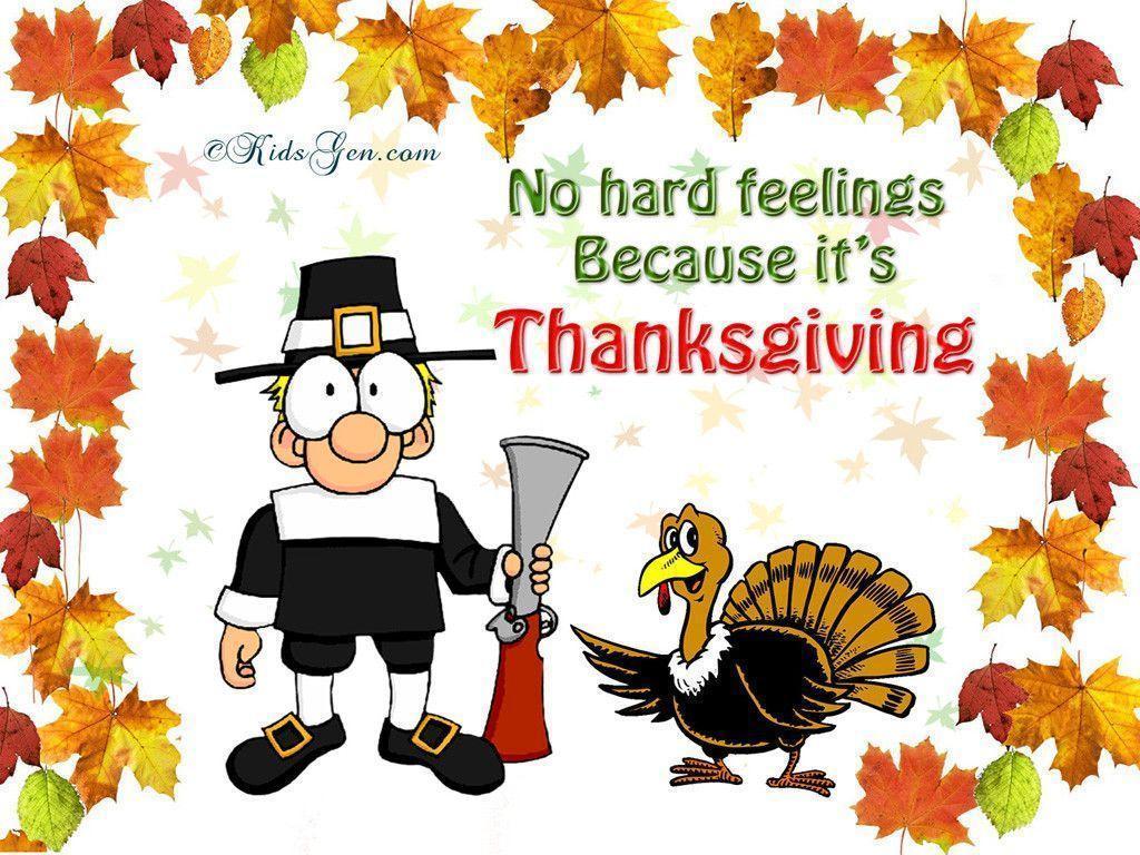 1024x768 Free Funny Thanksgiving Wallpaper