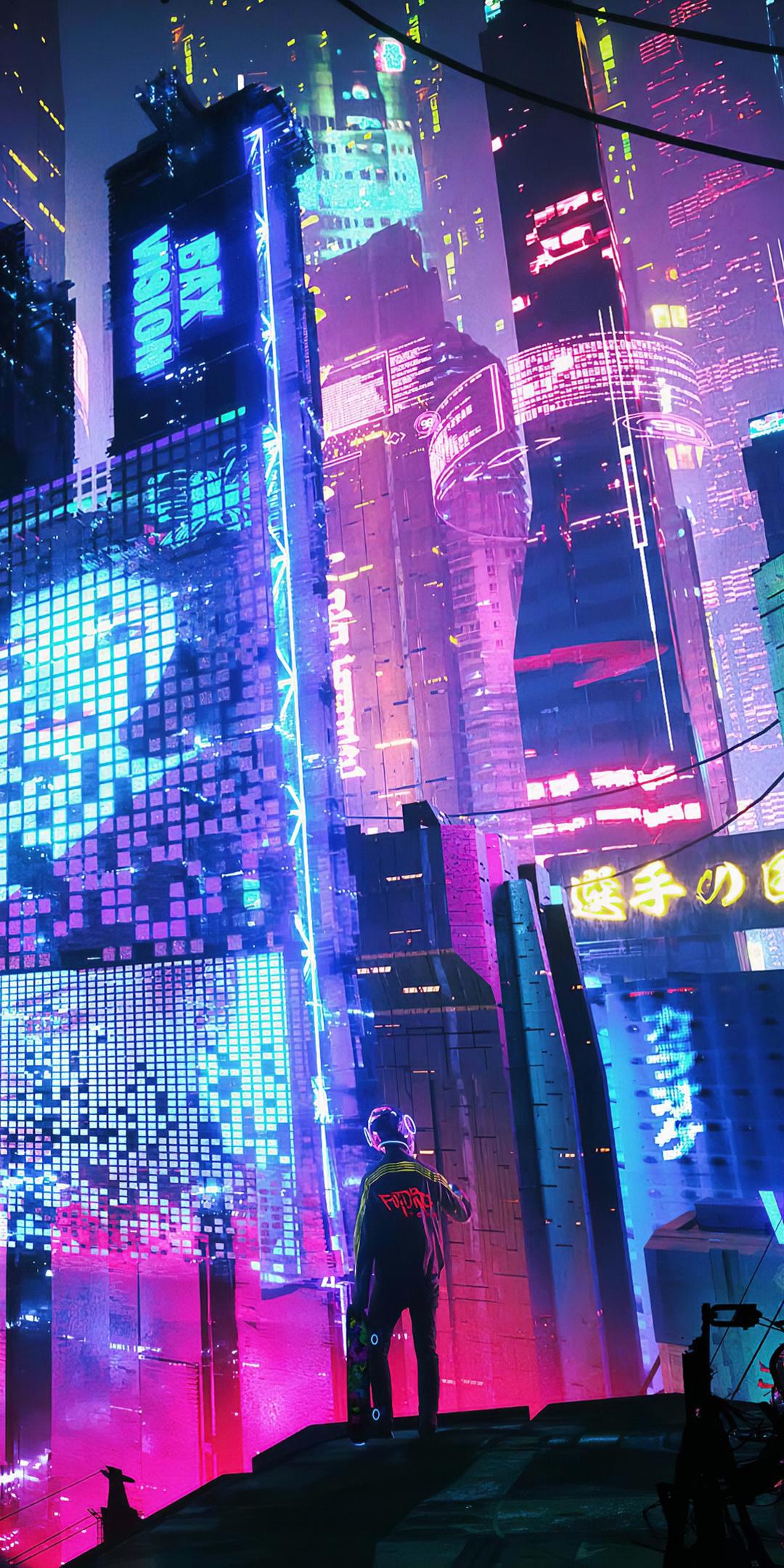 1080x2160 Colorful Neon City 4k One Plus 5T, Honor 7x, Honor view Lg Q6 HD 4k Wallpaper, Image, Background, Photo and Picture