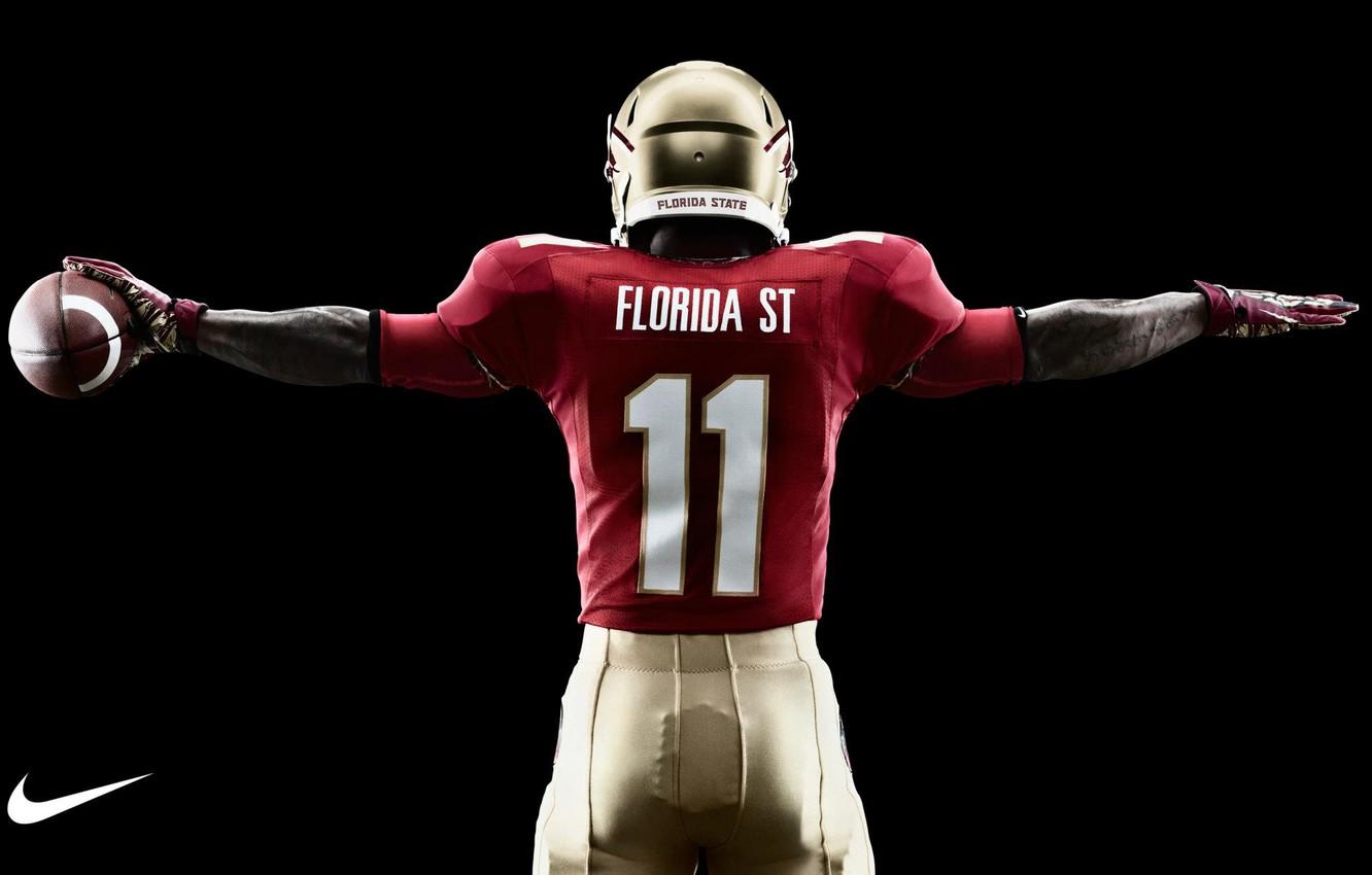 1332x850 Wallpaper the ball, helmet, uniform, Nike, American football, NCAA, athlete, college football, Florida State image for desktop, section спорт