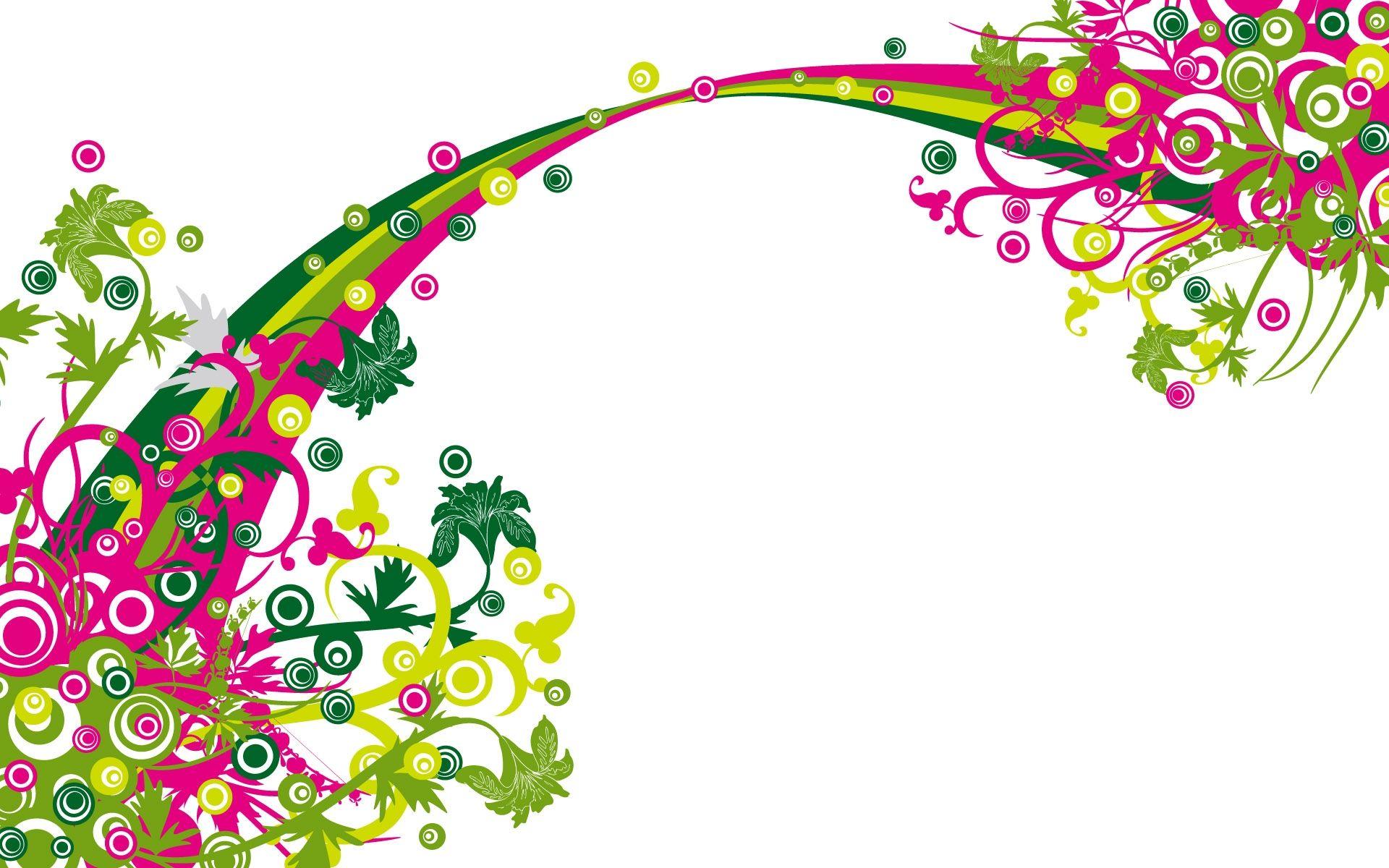1920x1200 Vector Flower Graphics. Vector flowers, Rainbow wallpaper, Vector design