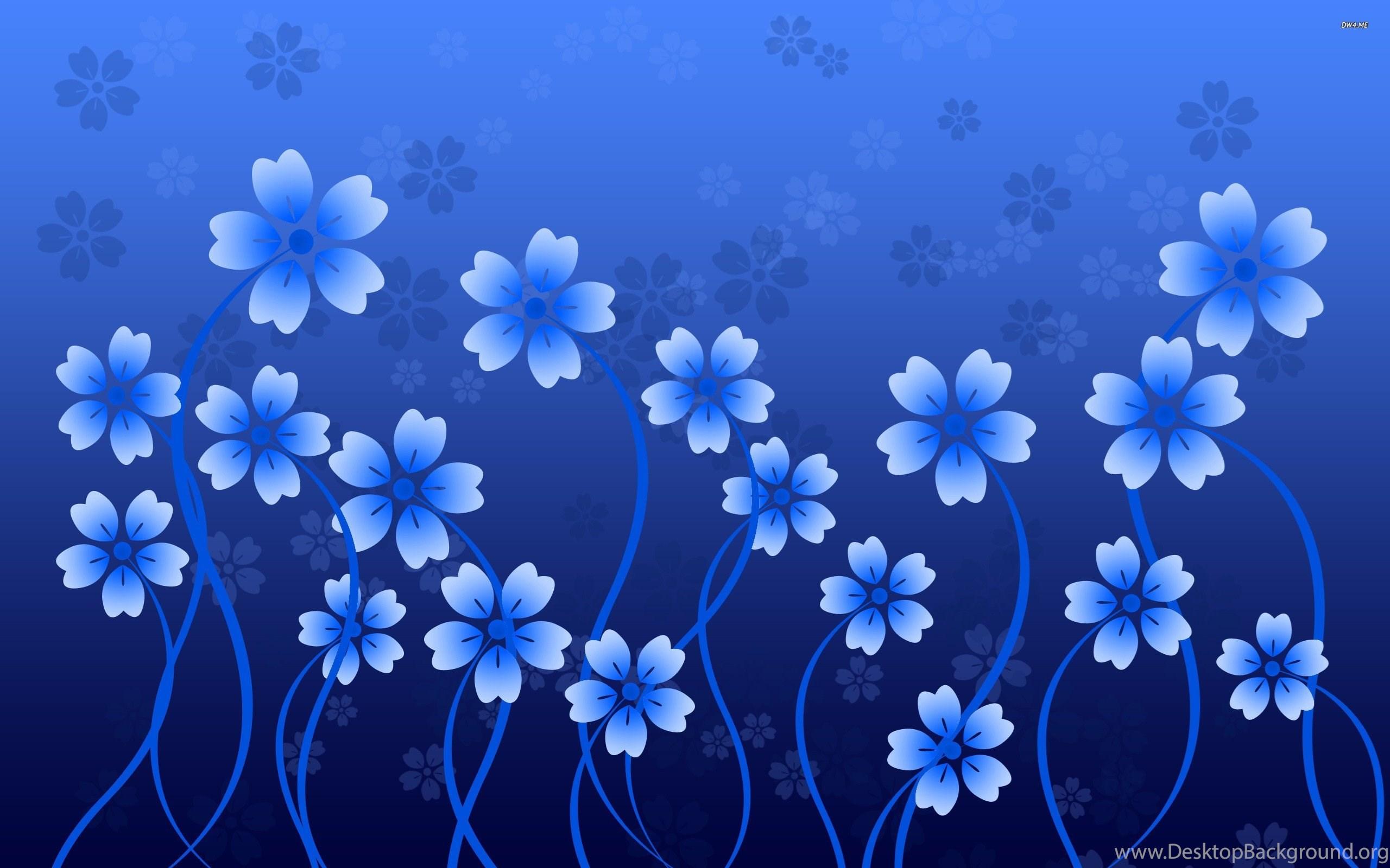 2560x1600 Beautiful Blue Flowers Vector Design New HD Wallpaper Desktop Background
