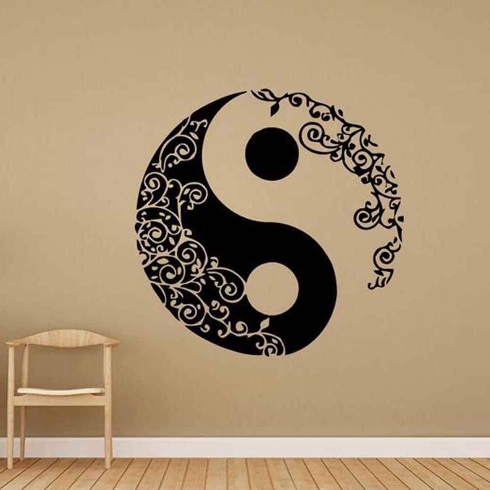 1000x1000 Mandala Wall Decal Yin Yang Yoga Studio Bohemian Vinyl Wall Sticker Boho Home Decor Bedroom Art Wallpaper Self adhesive C414. Wall Stickers