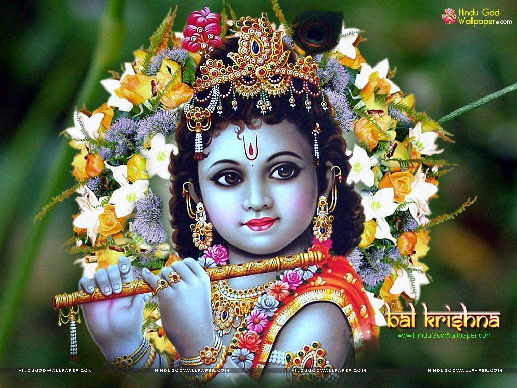 1024x768 Cute Krishna Wallpaper