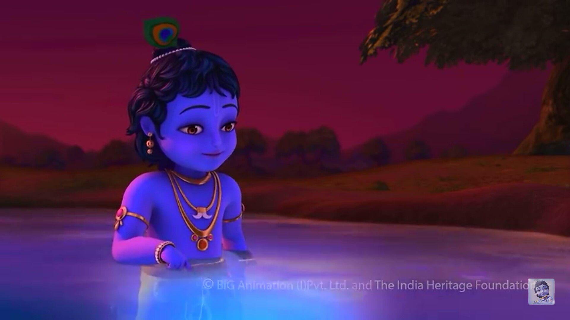 1920x1080 Little Krishna Cartoon HD Wallpaper Download