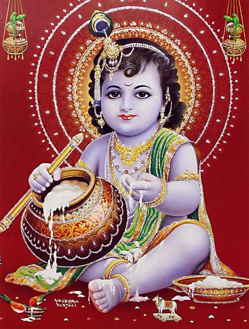 800x1060 Cute Baby Krishna Image HD