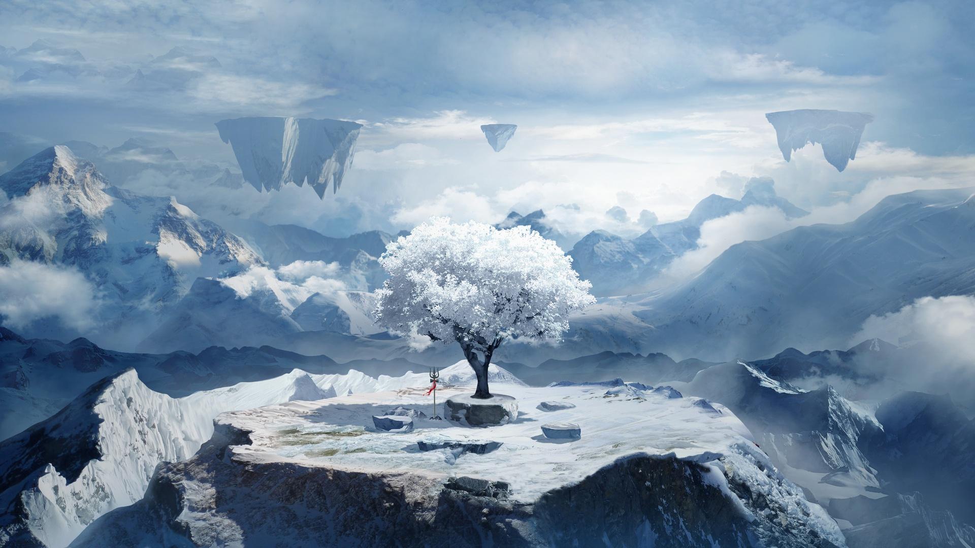 1920x1080 White Tree (1920x1080): wallpaper