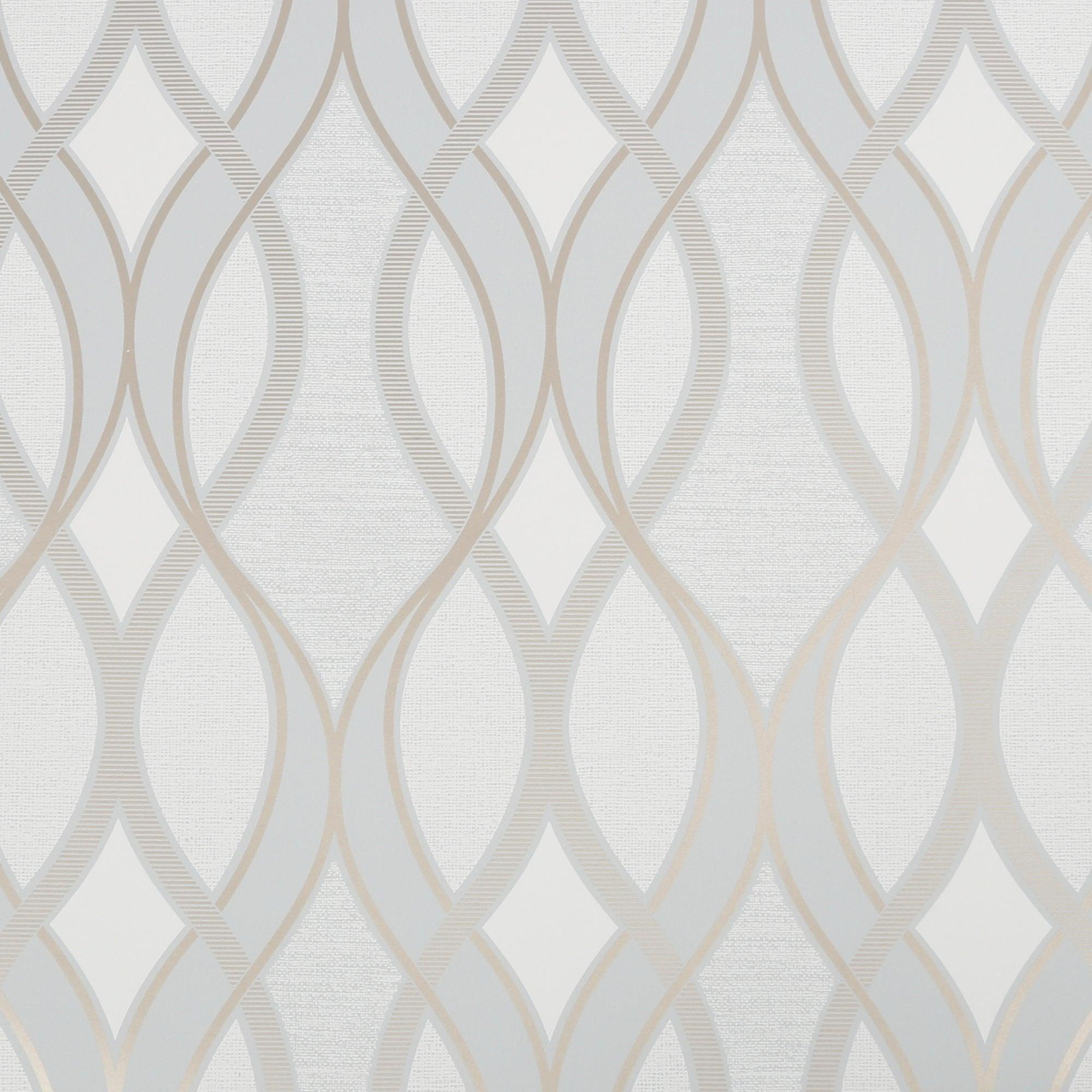 2000x2000 Ribbon Geo Grey and Gold Wallpaper