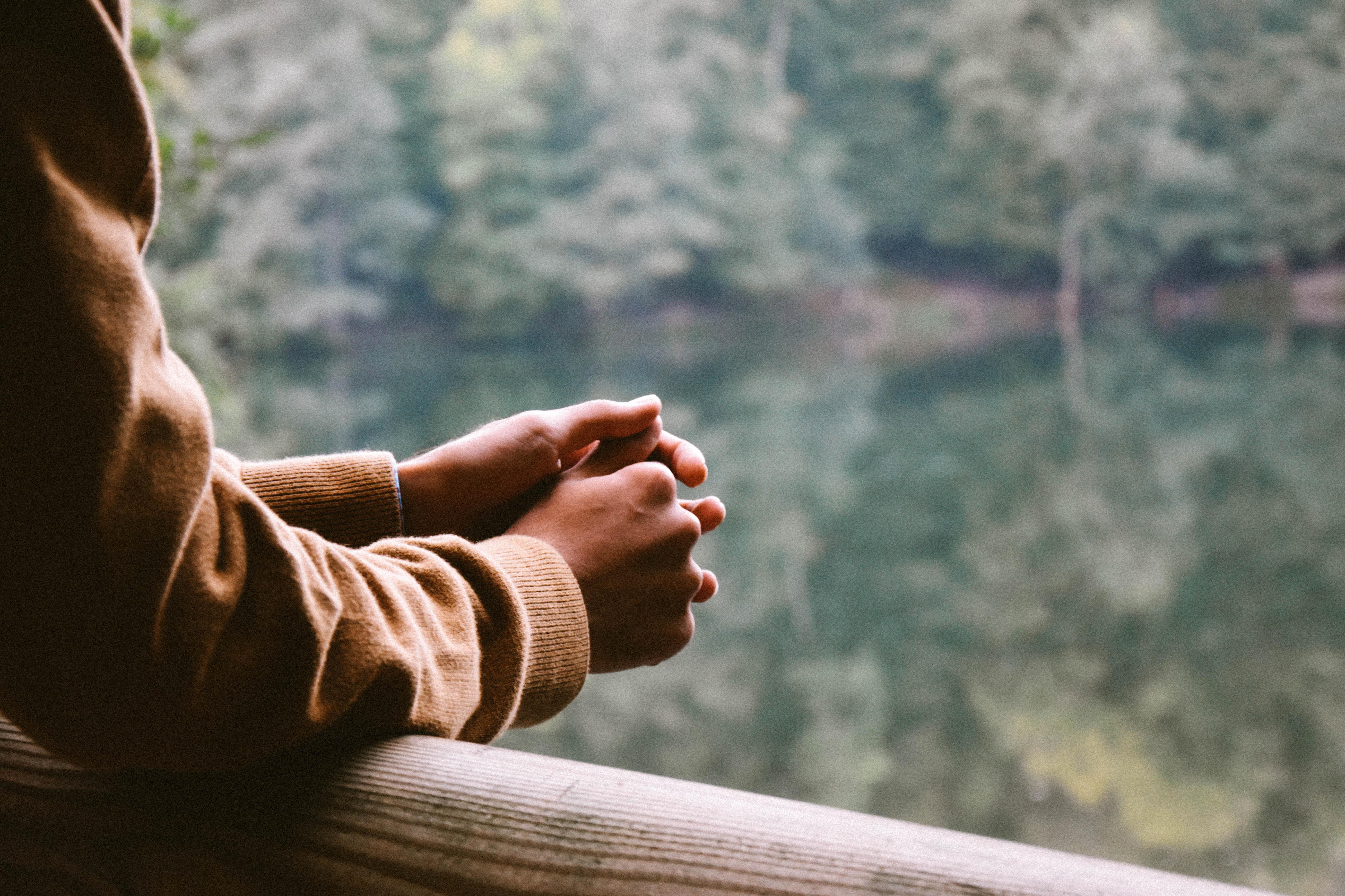 6000x4000 6000x4000 #Creative Commons image, #outside, #waiting, #reflection, #thinking, #hand, #lean, #relax, #think, #arm, #railing, #tree, #person, #lake, #man, #green, #sunlight, #outdoor, #water, #forest. Mocah HD Wallpaper