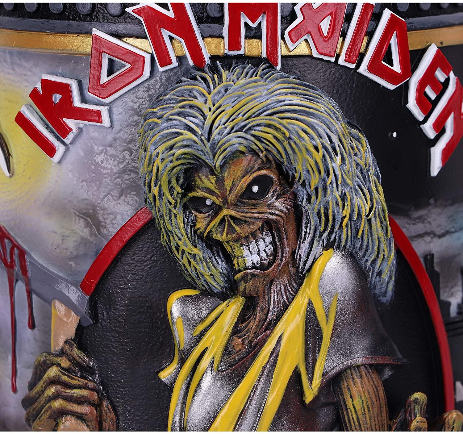 1500x1406 Nemesis Now Officially Licensed Iron Maiden The Killers Eddie Album Tankard, 15.5cm, Black : Home & Kitchen