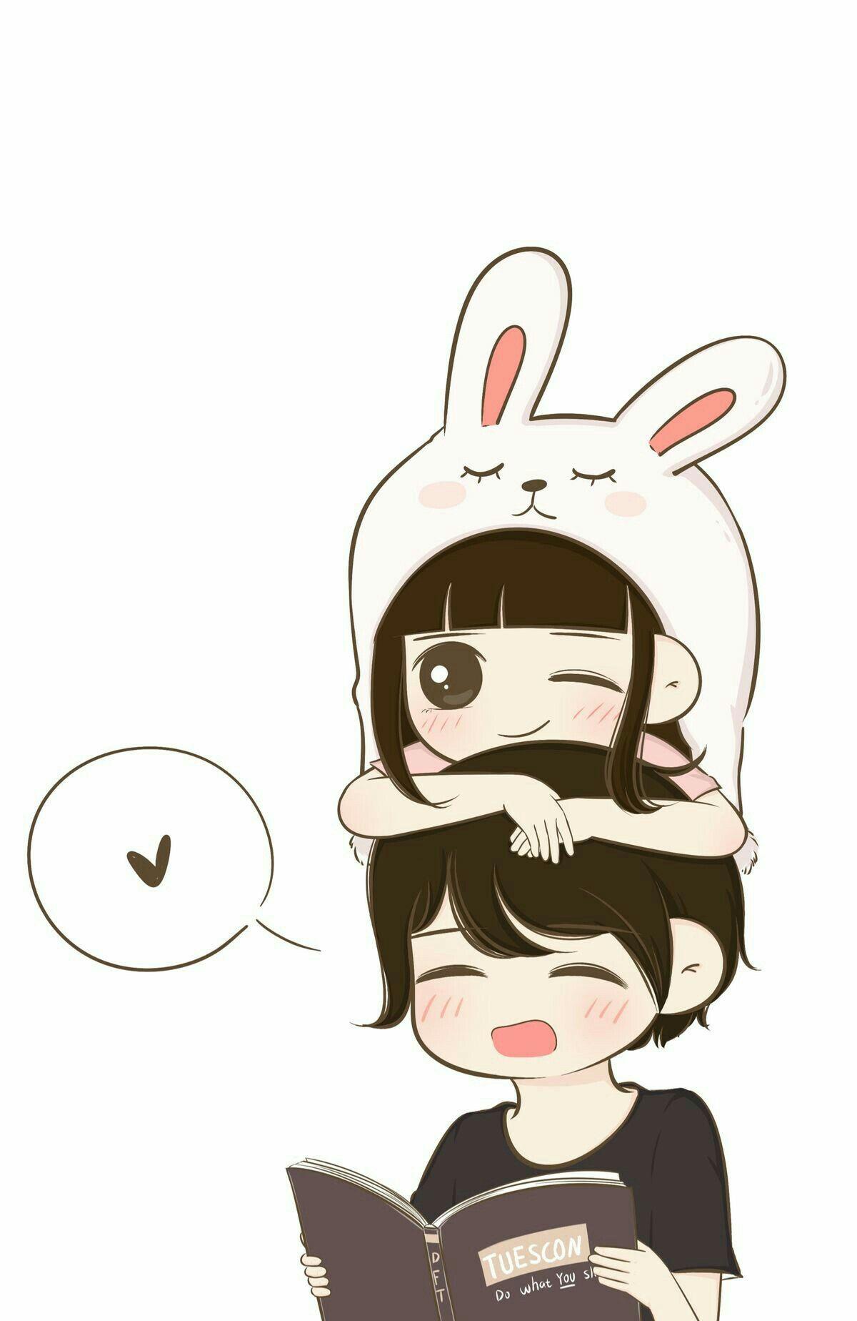 1200x1848 Love Cartoon Couple Wallpaper