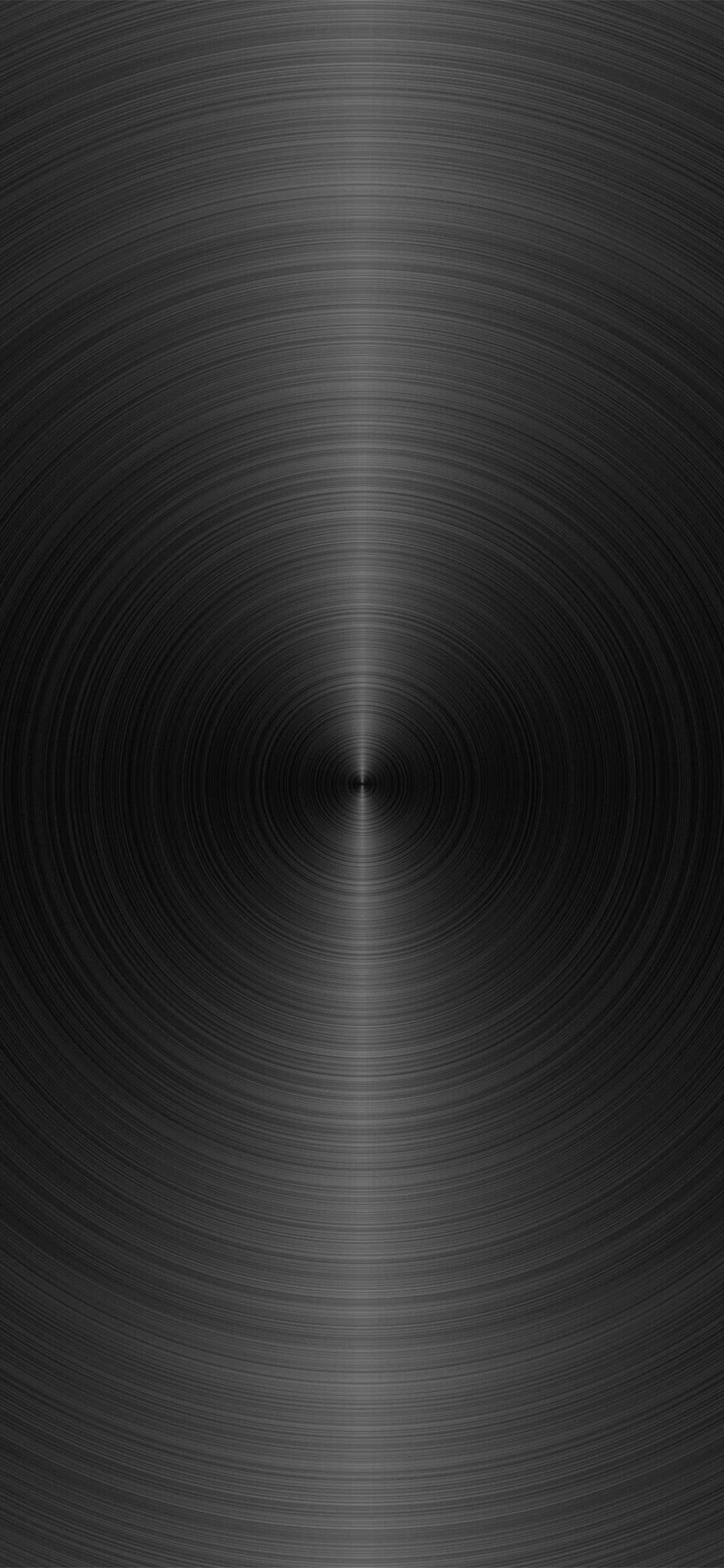 1125x2436 Metal Circle Round Texture Pattern Dark Gray Wallpaper