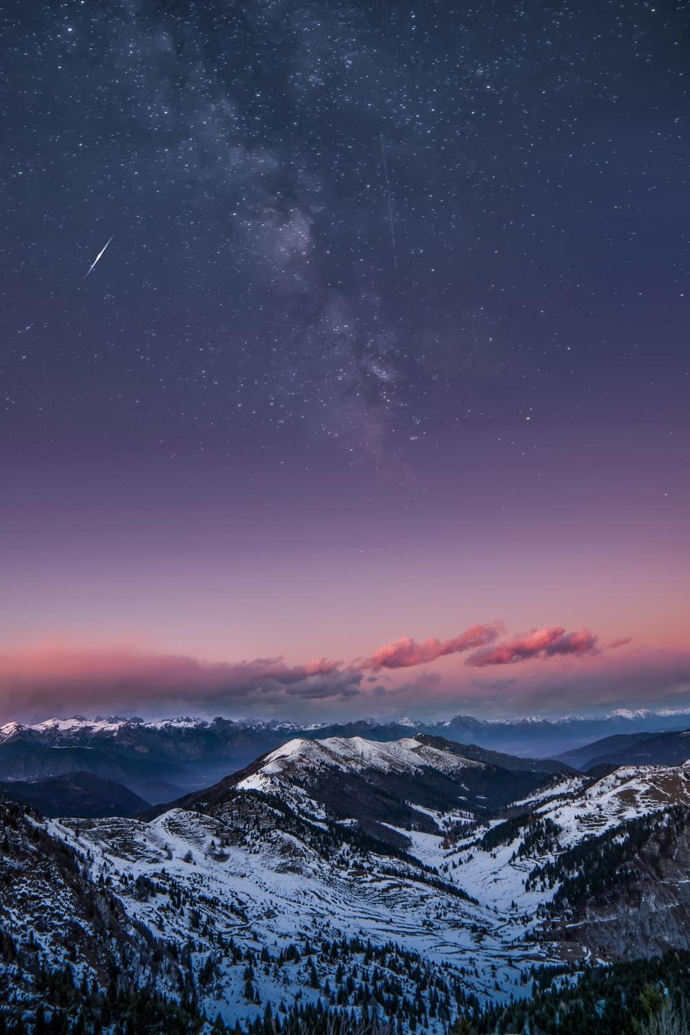 1000x1500 Stunning Mountain Star Landscape Night Sky Picture. Download Free Image