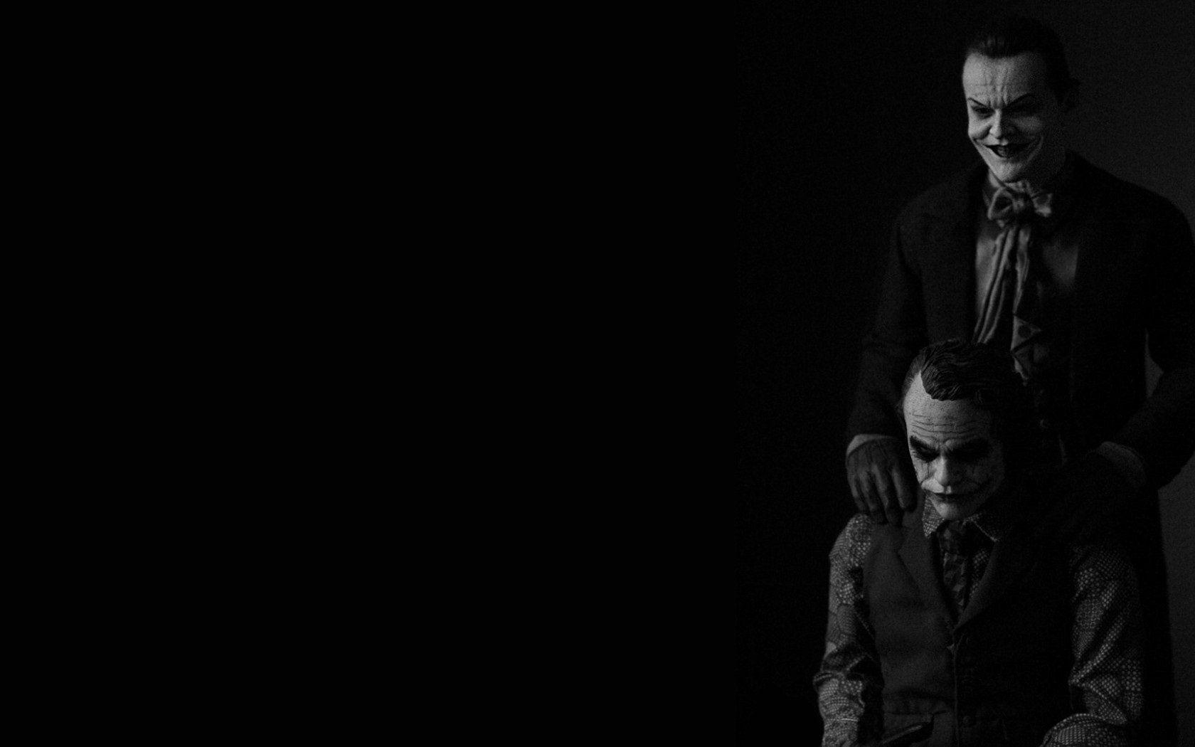 1680x1050 Jack Nicholson and Heath Ledger The Jokers wallpaper