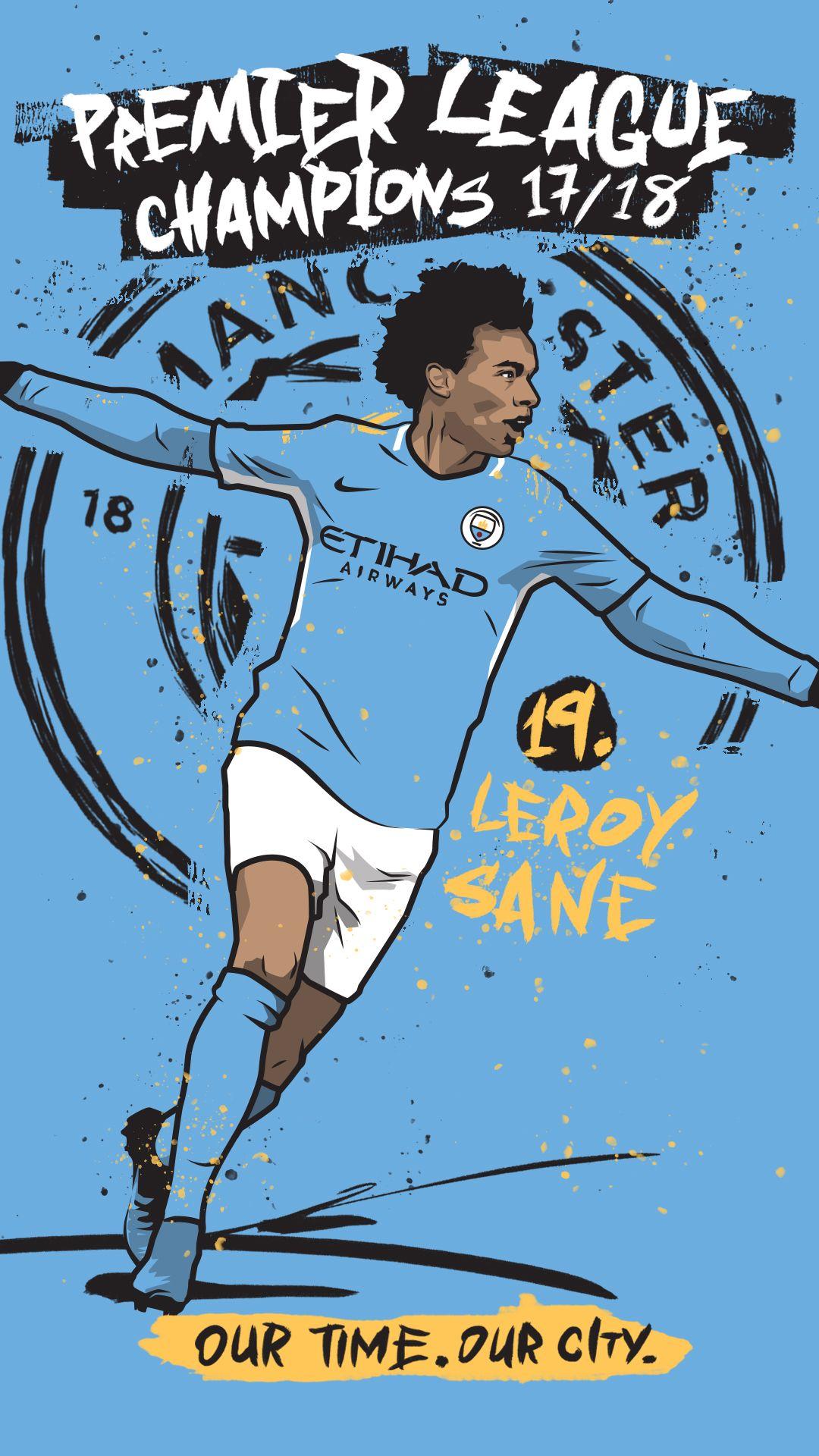 1080x1920 Man City Champions 2018 Wallpaper