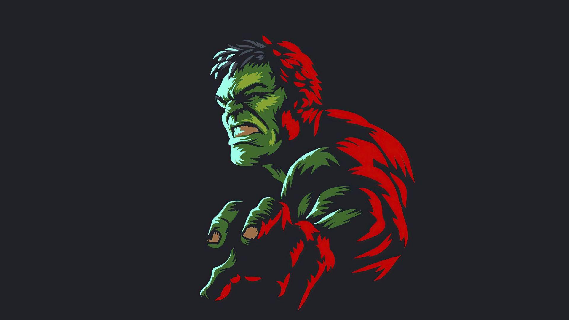 1920x1080 Desktop wallpaper hulk, minimal art, marvel hero, HD image, picture, background, d06ff9