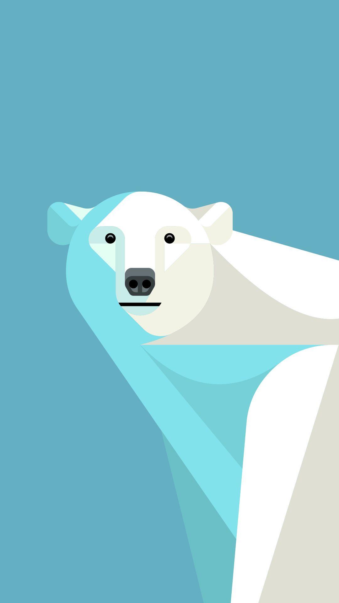 1080x1920 Polar Bear Cartoon Side Angle