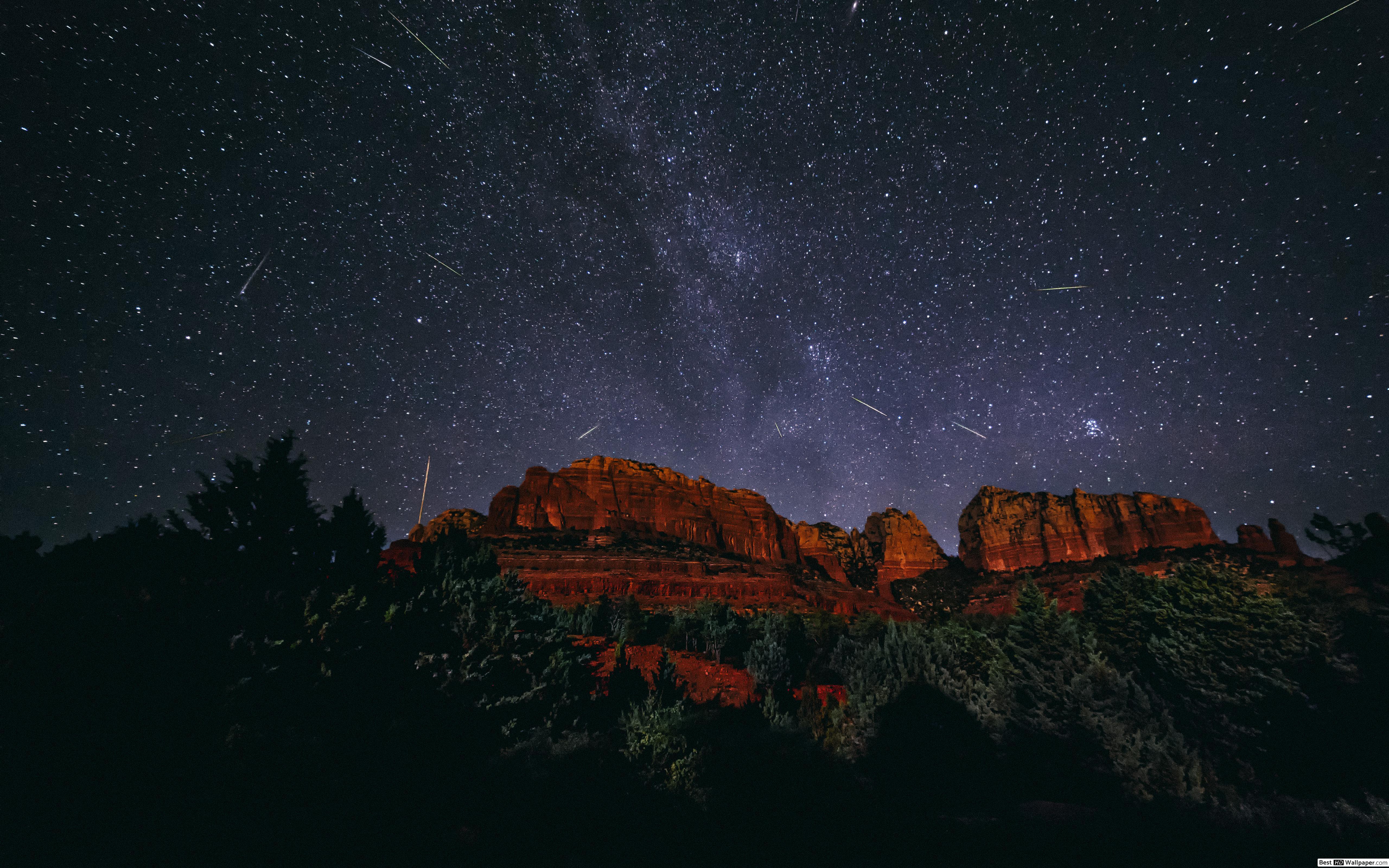5120x3200 Arizona the stars at night HD wallpaper download