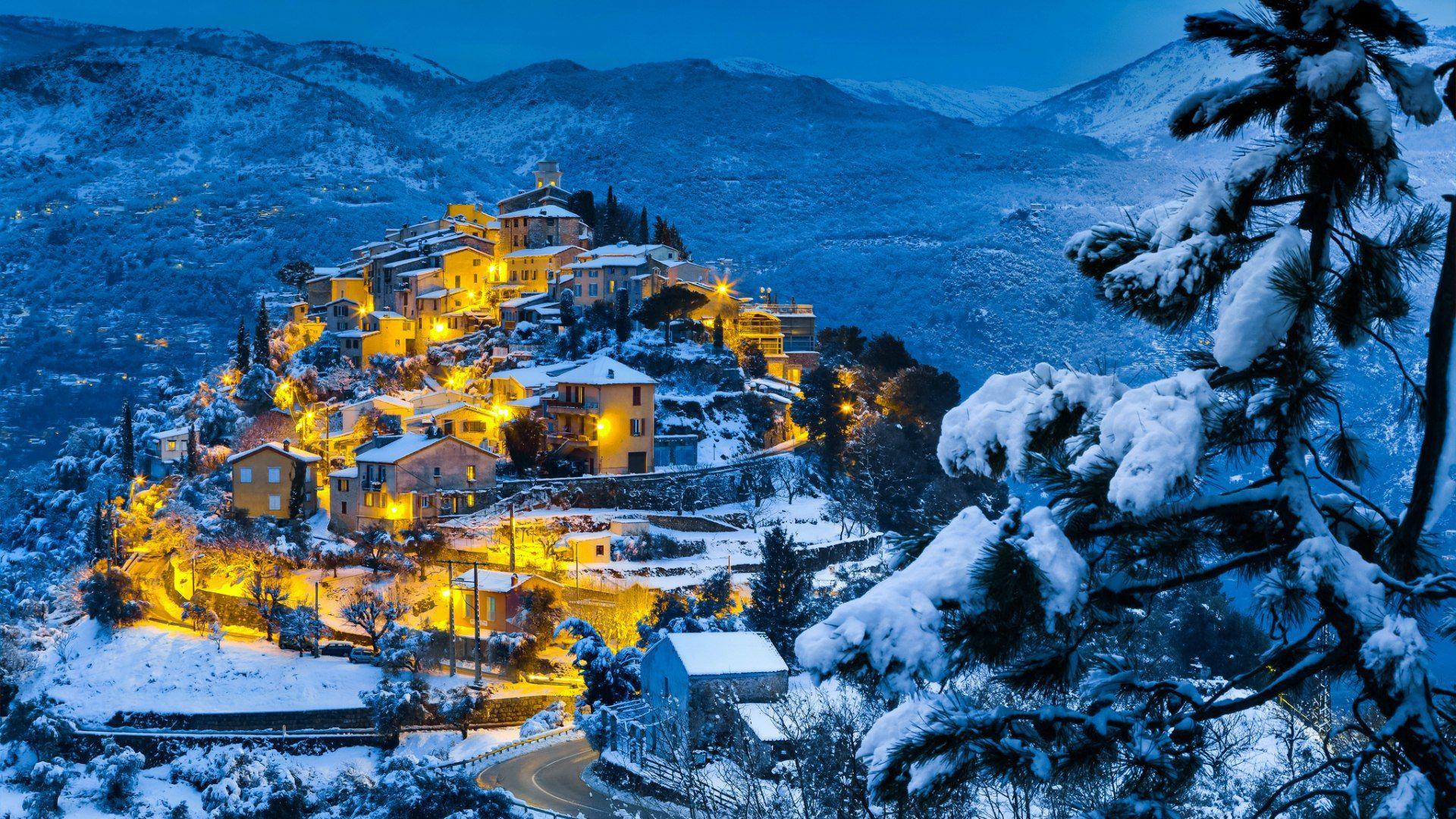1920x1080 Araxia during winter. Forest village, Christmas wallpaper, Christmas desktop wallpaper