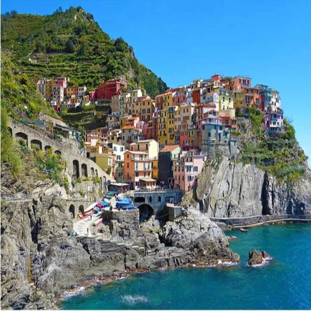 1000x1000 European Athens Coast Seaside Town Wallpaper Mural 3D Print Photo Wall Paper for Living Room Home Wall Decor Painting Murals. Wallpaper