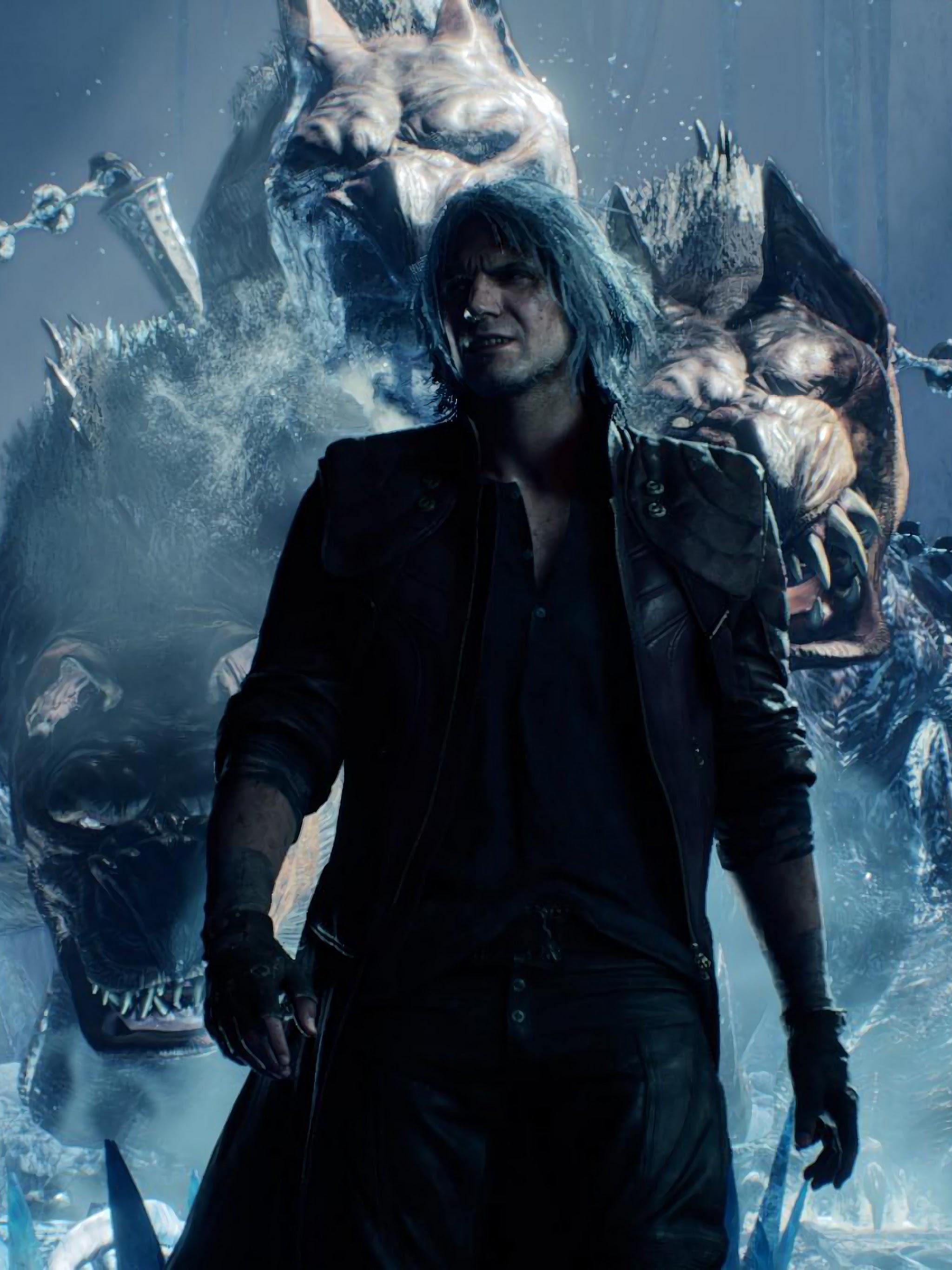 2048x2732 Dante King Cerberus Boss Devil May Cry 5 4K Wallpaper