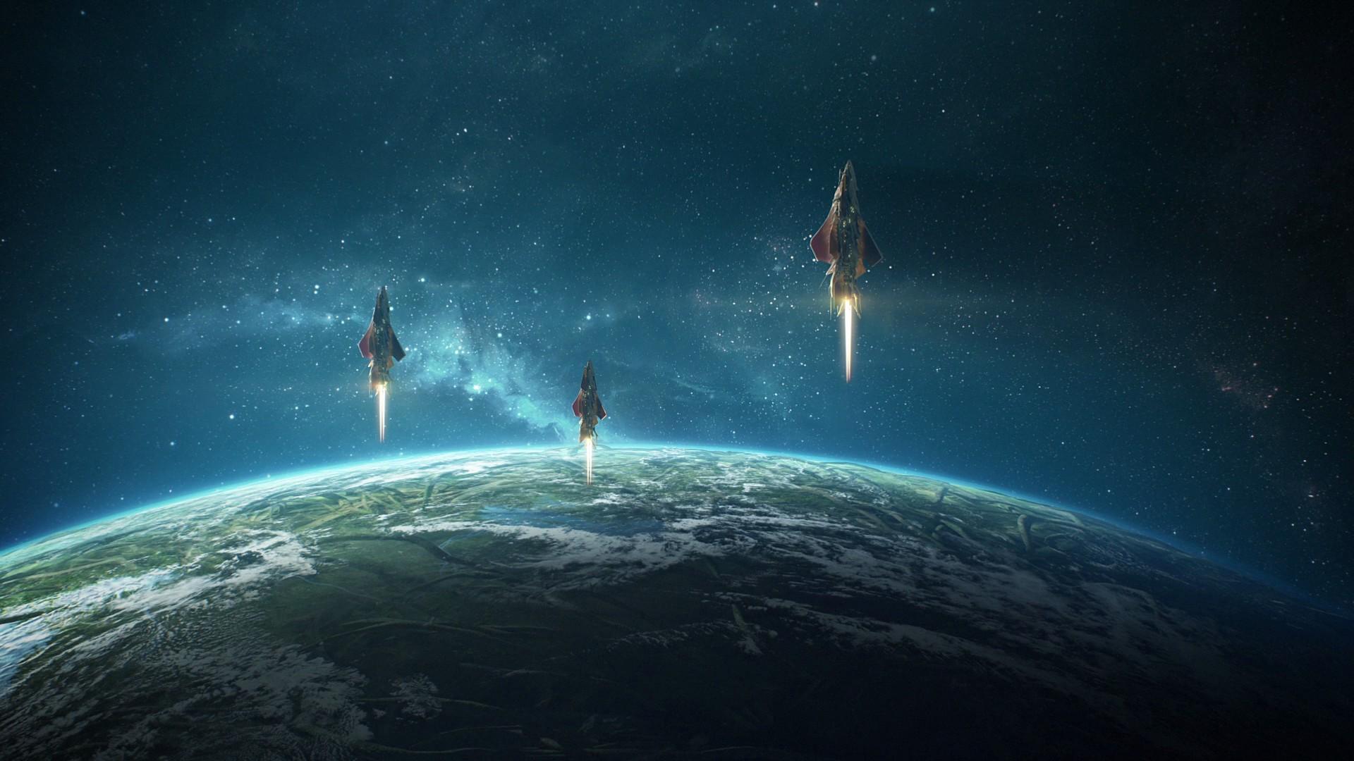 1920x1080 Endless Space 2 Starship Planet Wallpaper:1920x1080